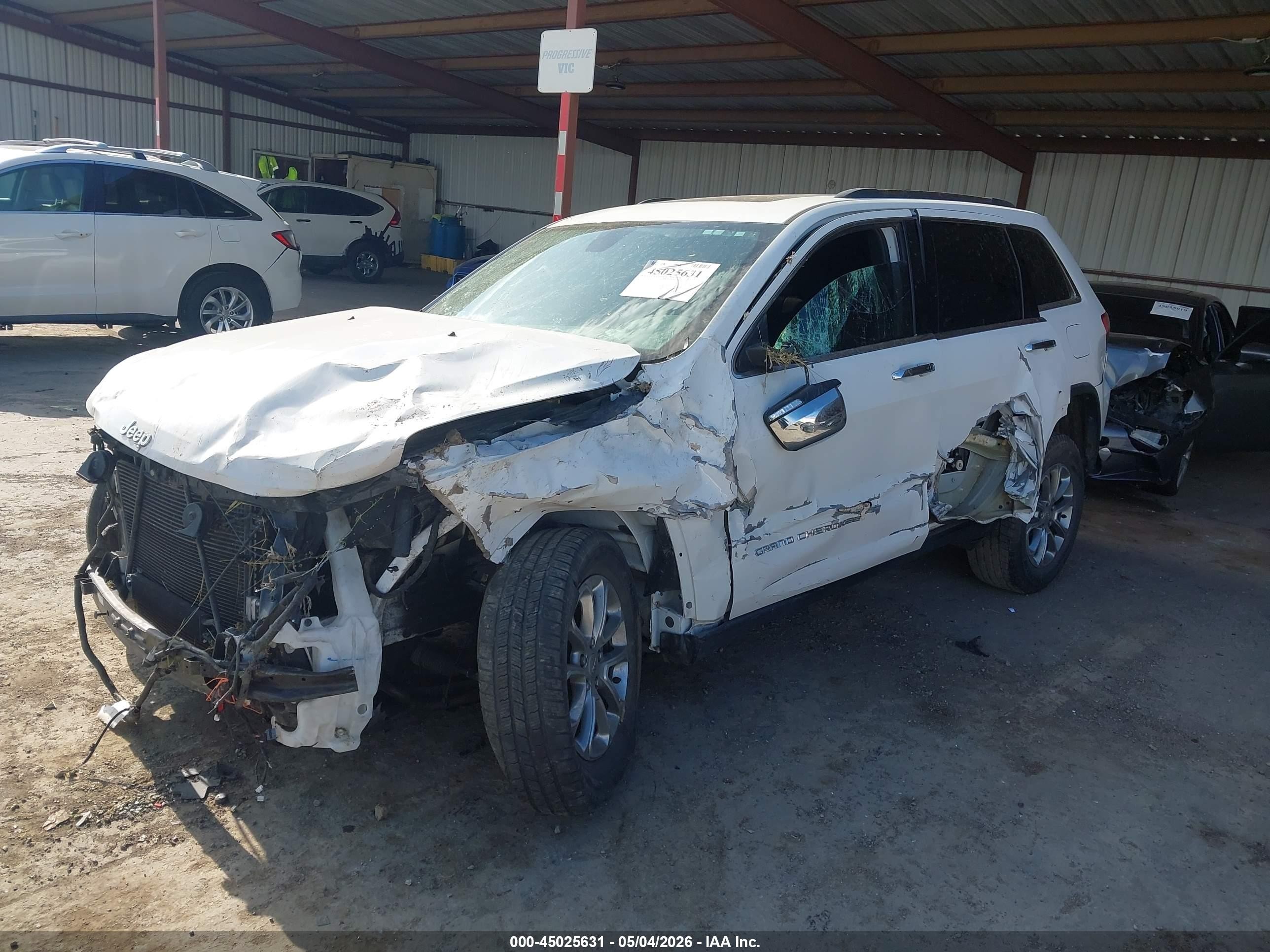 2015 Jeep Grand Cherokee Limited White vin: 1C4RJEBG6FC218026