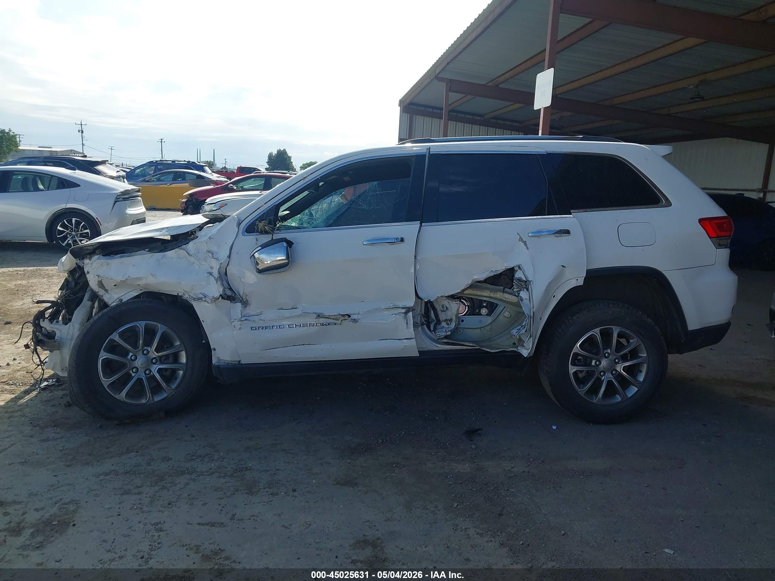 2015 Jeep Grand Cherokee Limited White vin: 1C4RJEBG6FC218026