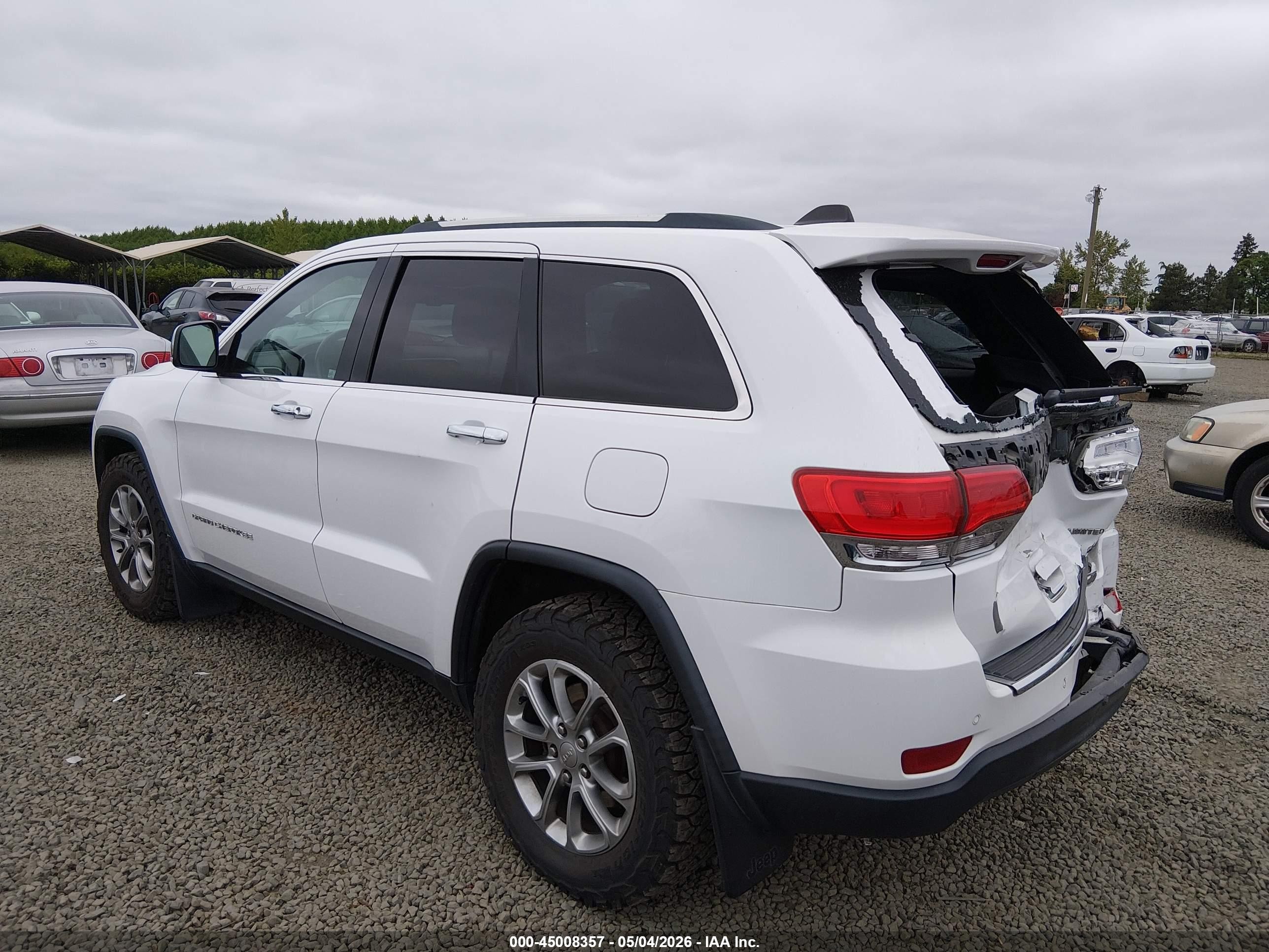 2015 Jeep Grand Cherokee Limited Белый vin: 1C4RJEBG6FC231701