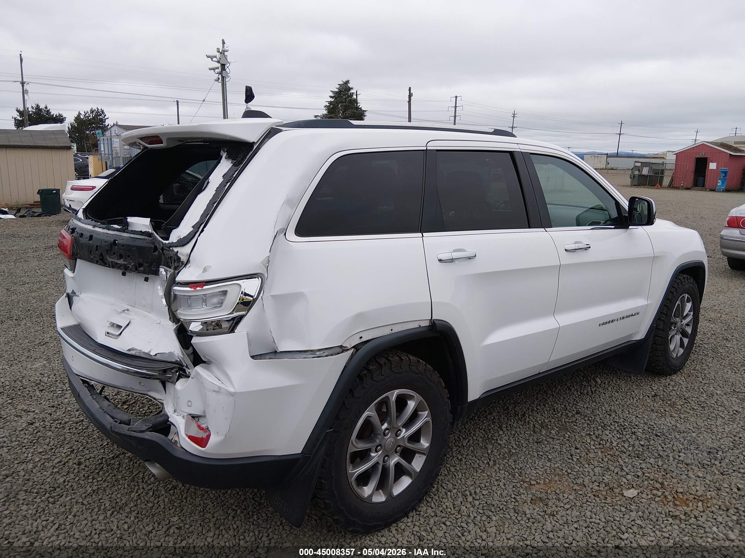 2015 Jeep Grand Cherokee Limited Белый vin: 1C4RJEBG6FC231701