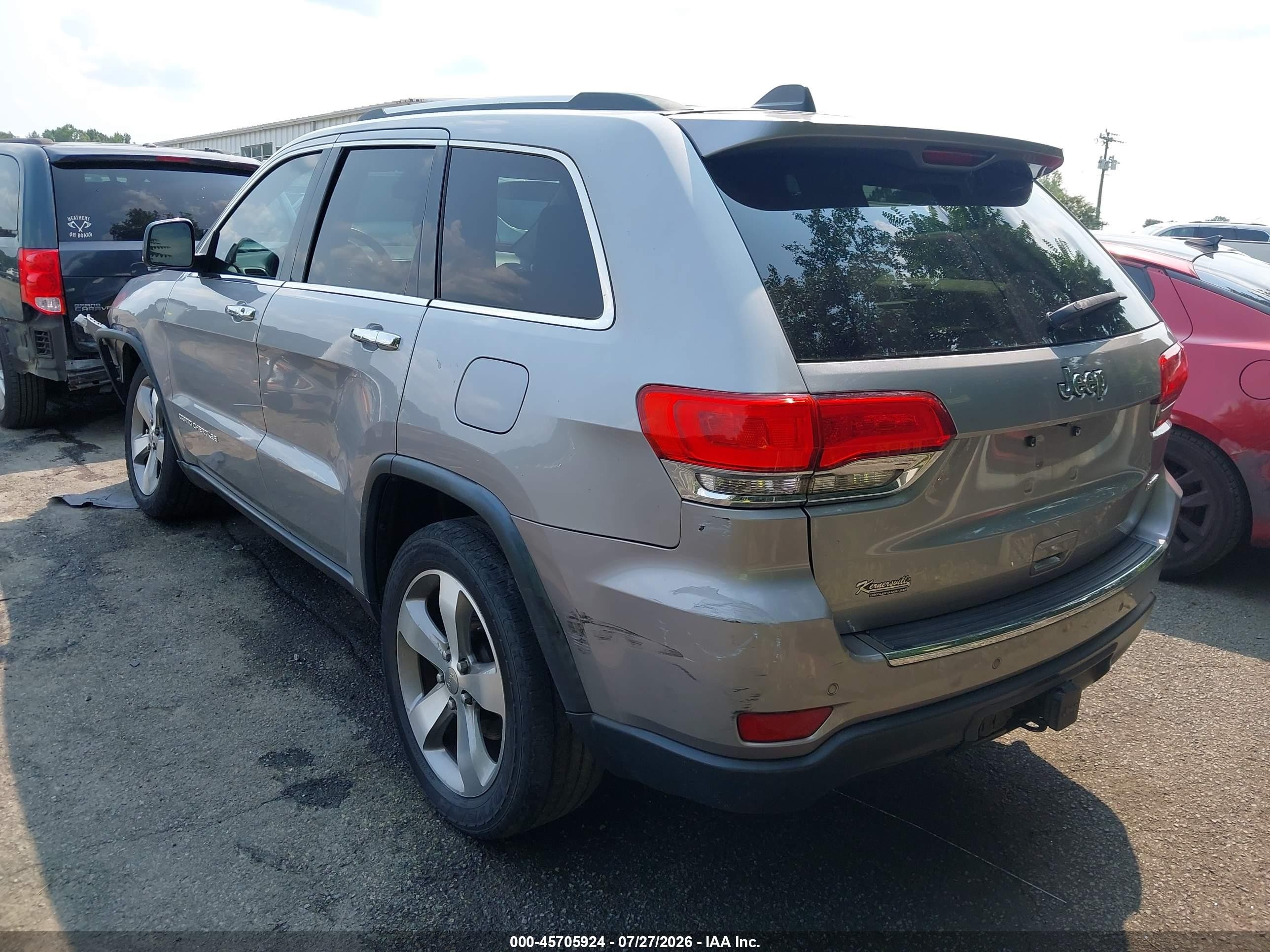 2015 Jeep Grand Cherokee Limited Silver vin: 1C4RJEBG6FC614084