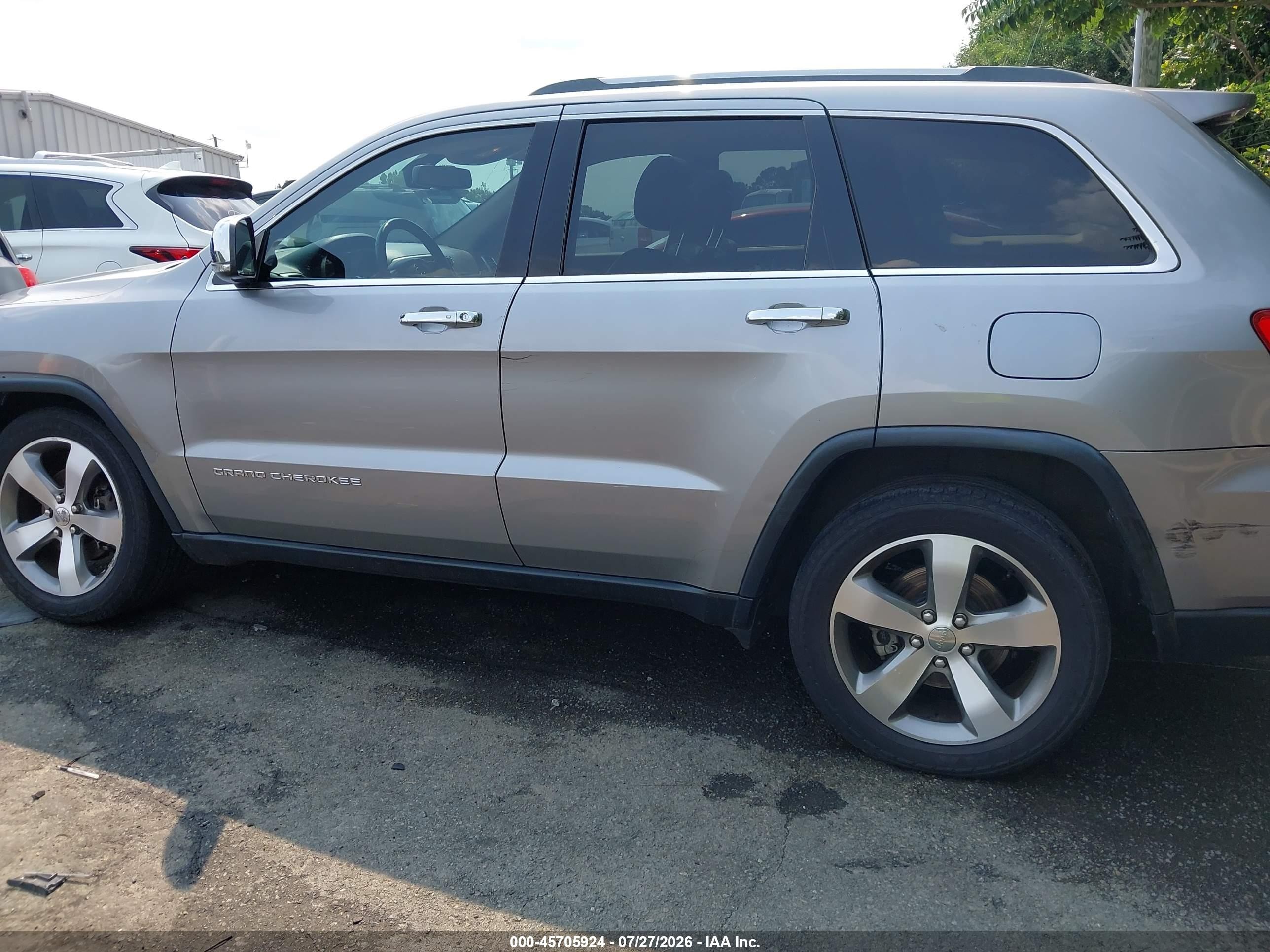 2015 Jeep Grand Cherokee Limited Silver vin: 1C4RJEBG6FC614084