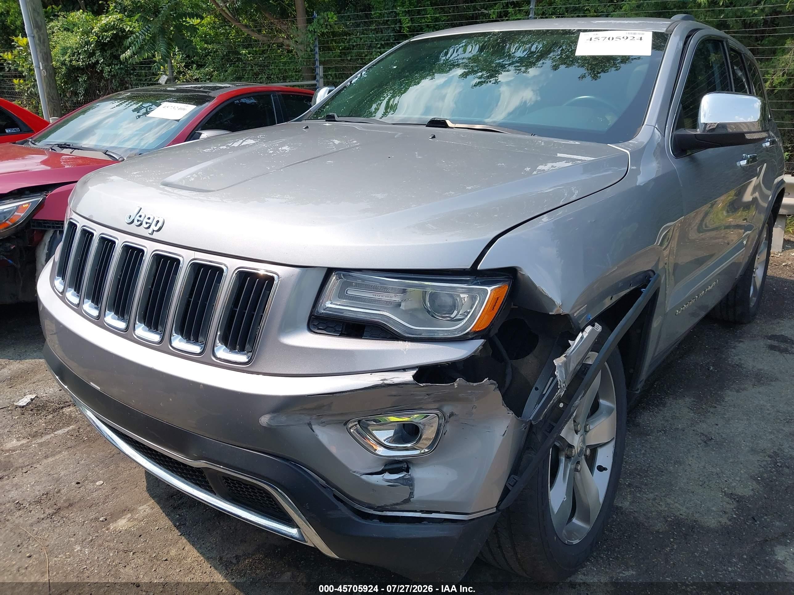 2015 Jeep Grand Cherokee Limited Silver vin: 1C4RJEBG6FC614084