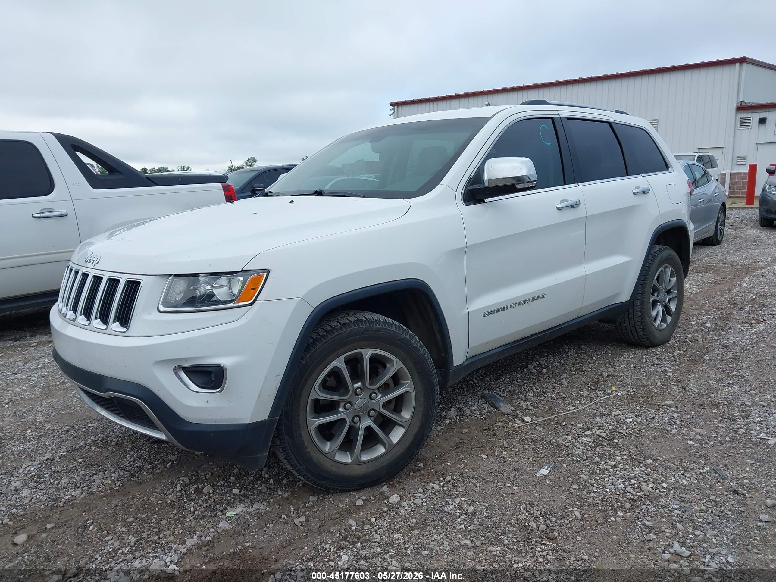 2015 Jeep Grand Cherokee Limited White vin: 1C4RJEBG6FC640068