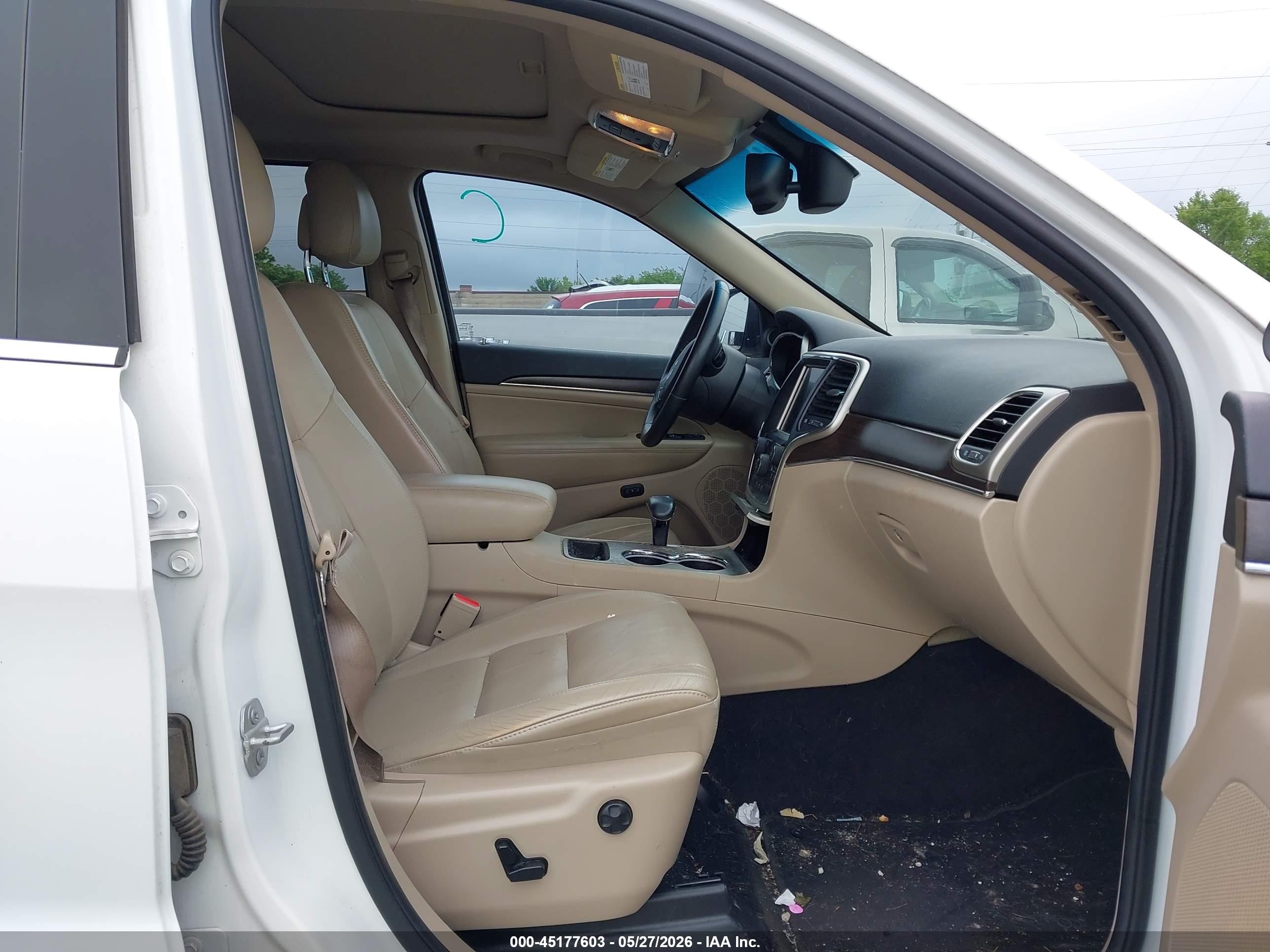 2015 Jeep Grand Cherokee Limited White vin: 1C4RJEBG6FC640068