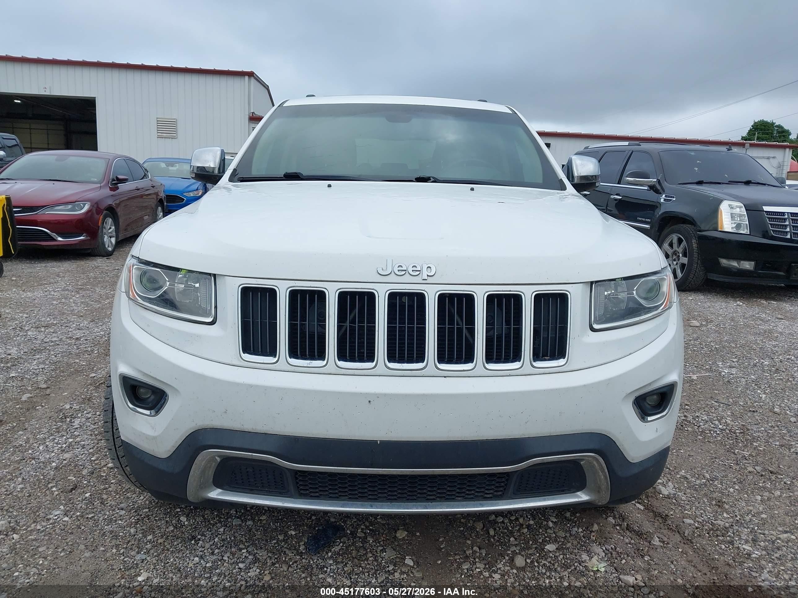 2015 Jeep Grand Cherokee Limited White vin: 1C4RJEBG6FC640068