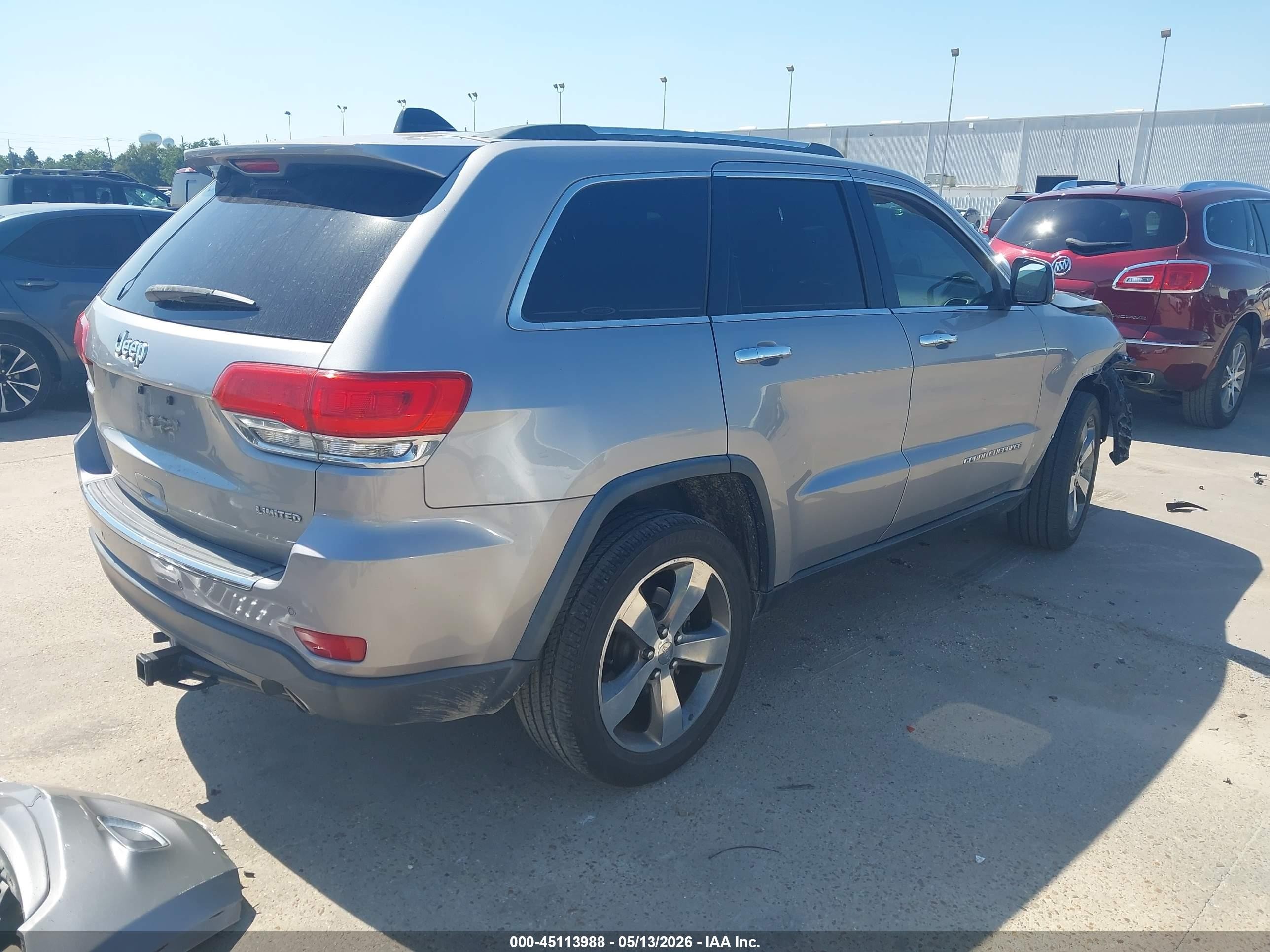 2015 Jeep Grand Cherokee Limited Silver vin: 1C4RJEBG6FC755396