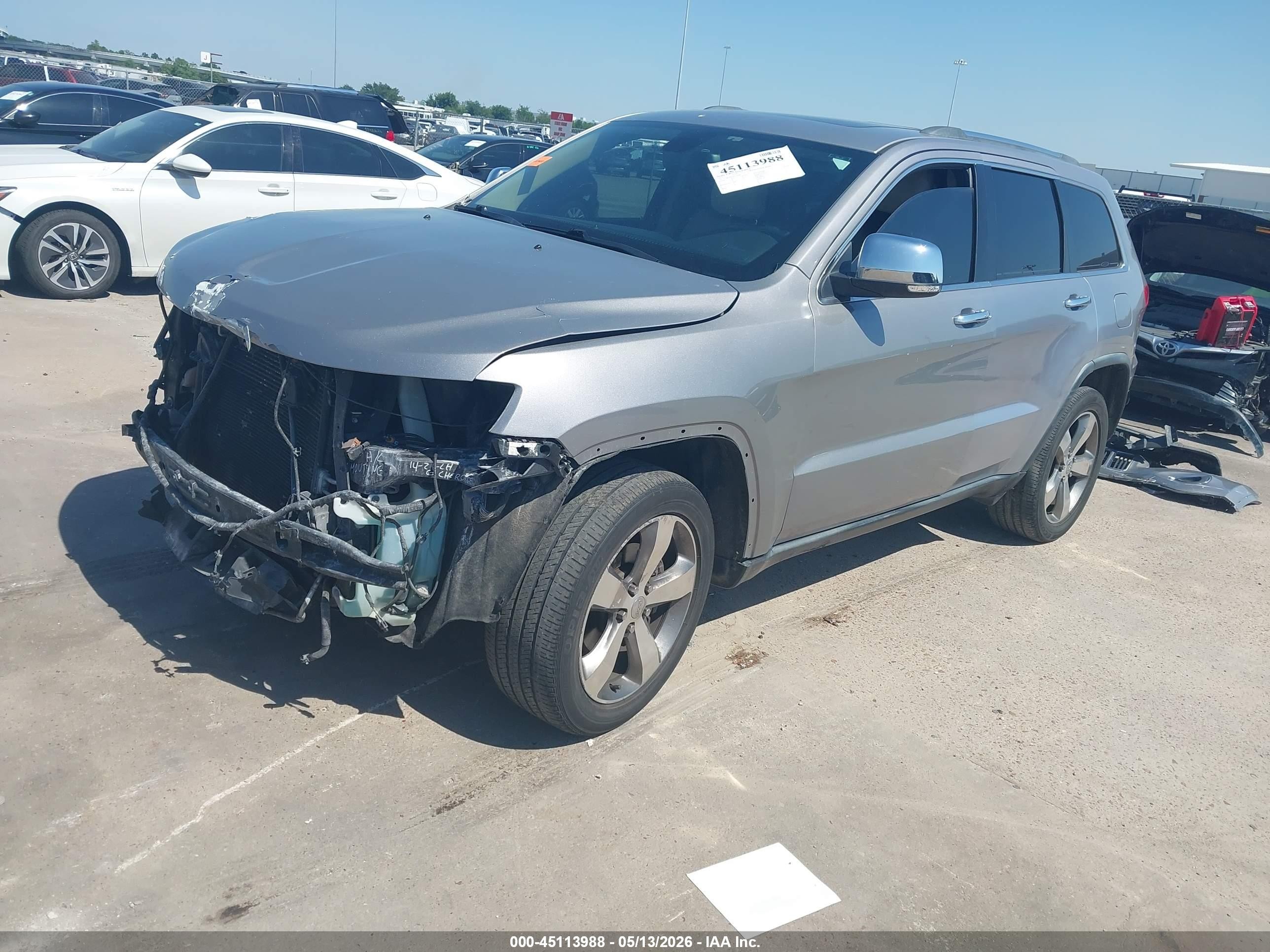 2015 Jeep Grand Cherokee Limited Silver vin: 1C4RJEBG6FC755396