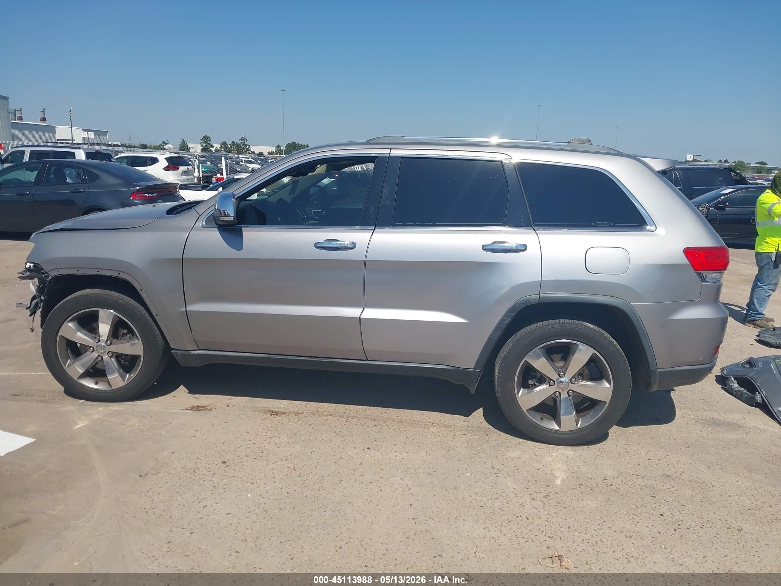 2015 Jeep Grand Cherokee Limited Silver vin: 1C4RJEBG6FC755396