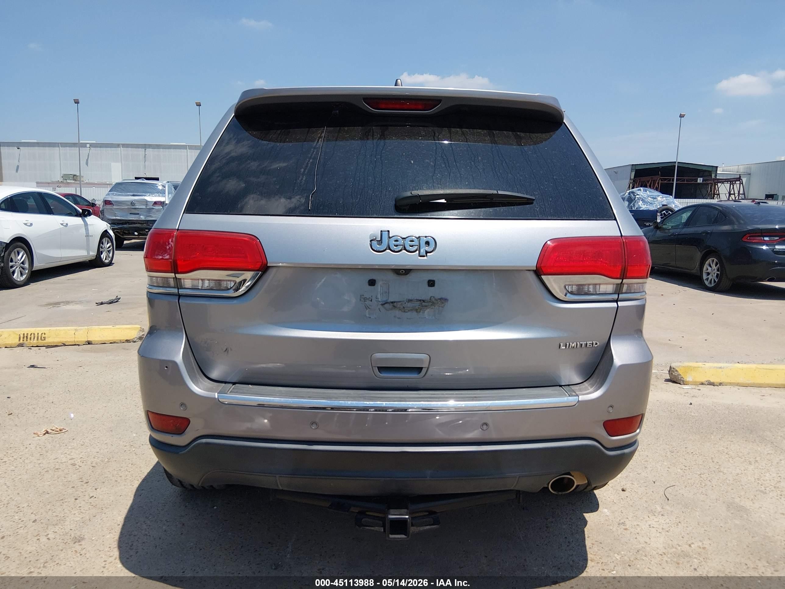 2015 Jeep Grand Cherokee Limited Silver vin: 1C4RJEBG6FC755396
