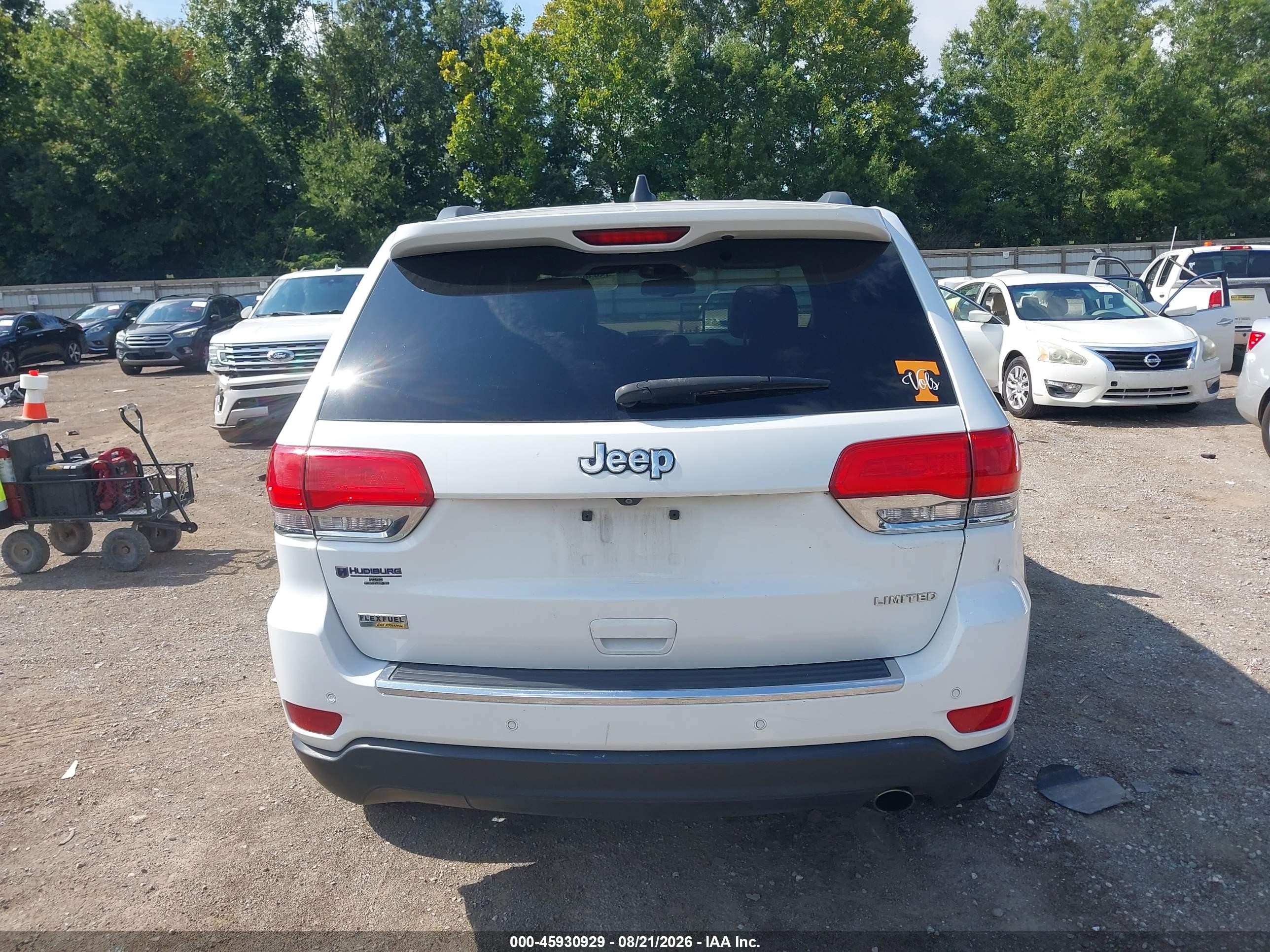 2015 Jeep Grand Cherokee Limited White vin: 1C4RJEBG6FC891009