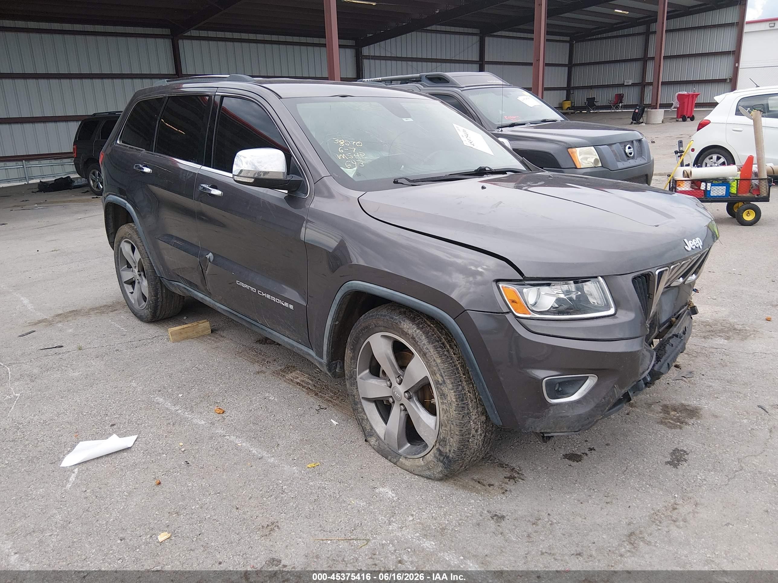2014 Jeep Grand Cherokee Limited Gray vin: 1C4RJEBG7EC136658