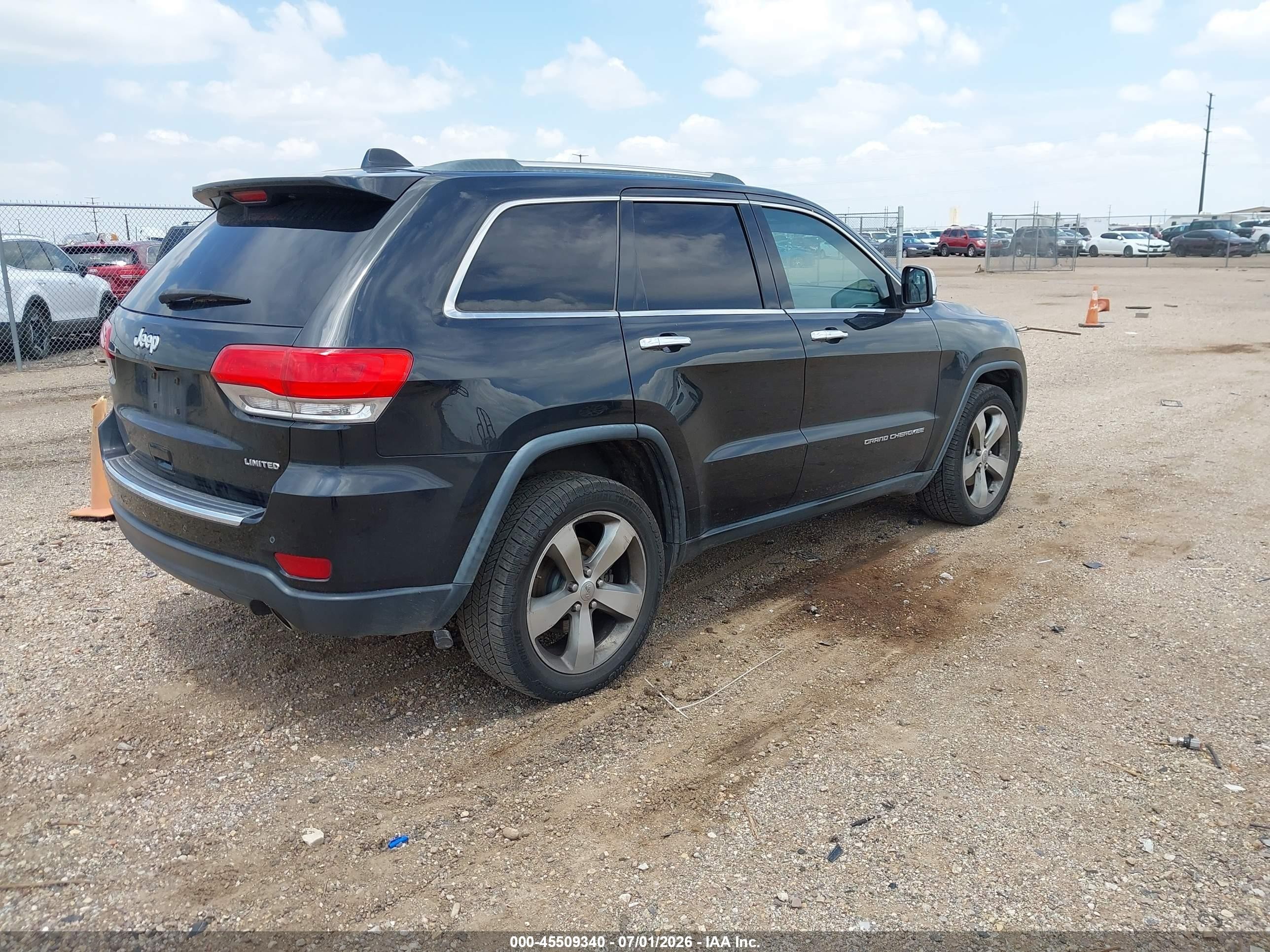 2014 Jeep Grand Cherokee Limited Black vin: 1C4RJEBG7EC197847