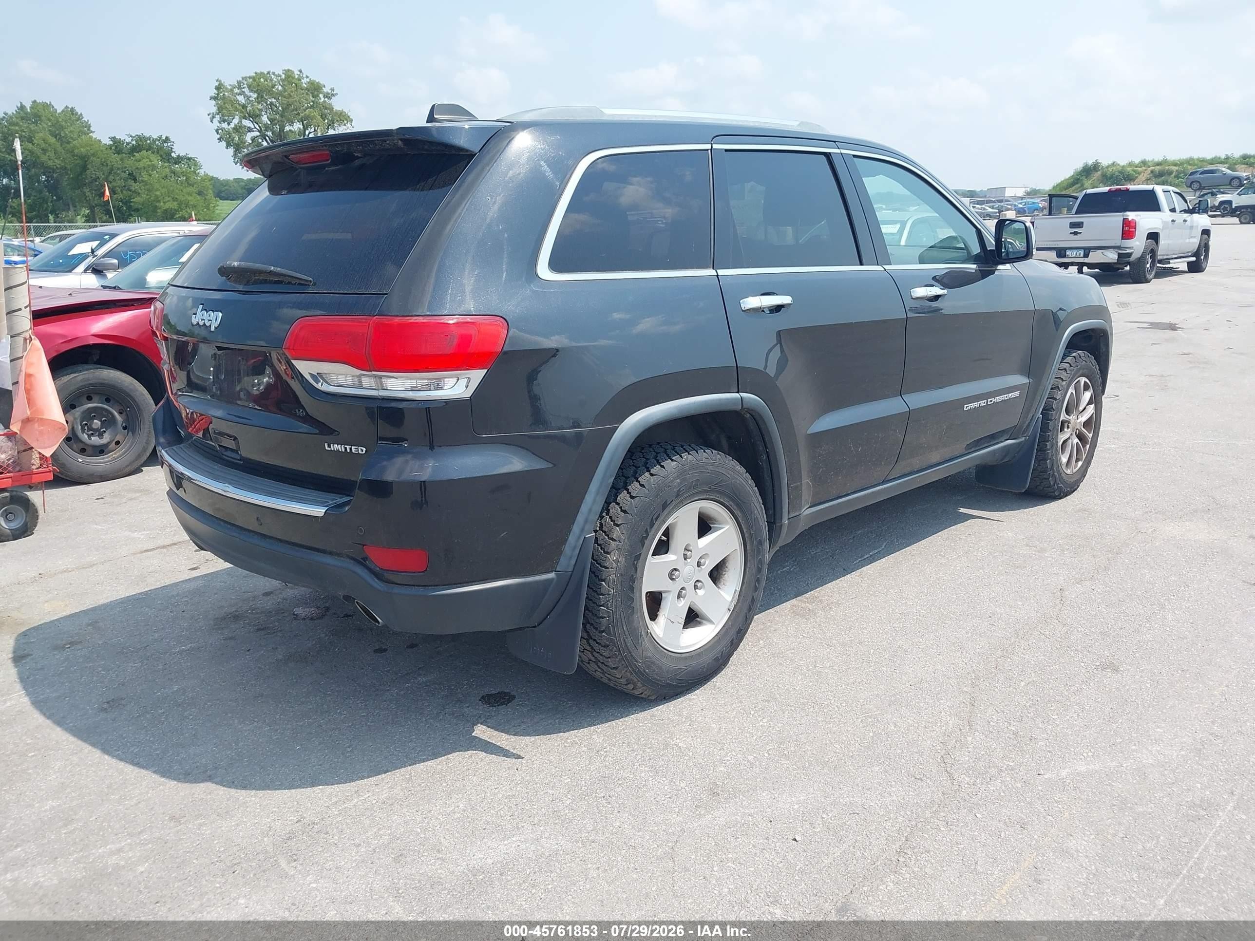 2014 Jeep Grand Cherokee Limited Black vin: 1C4RJEBG7EC270814