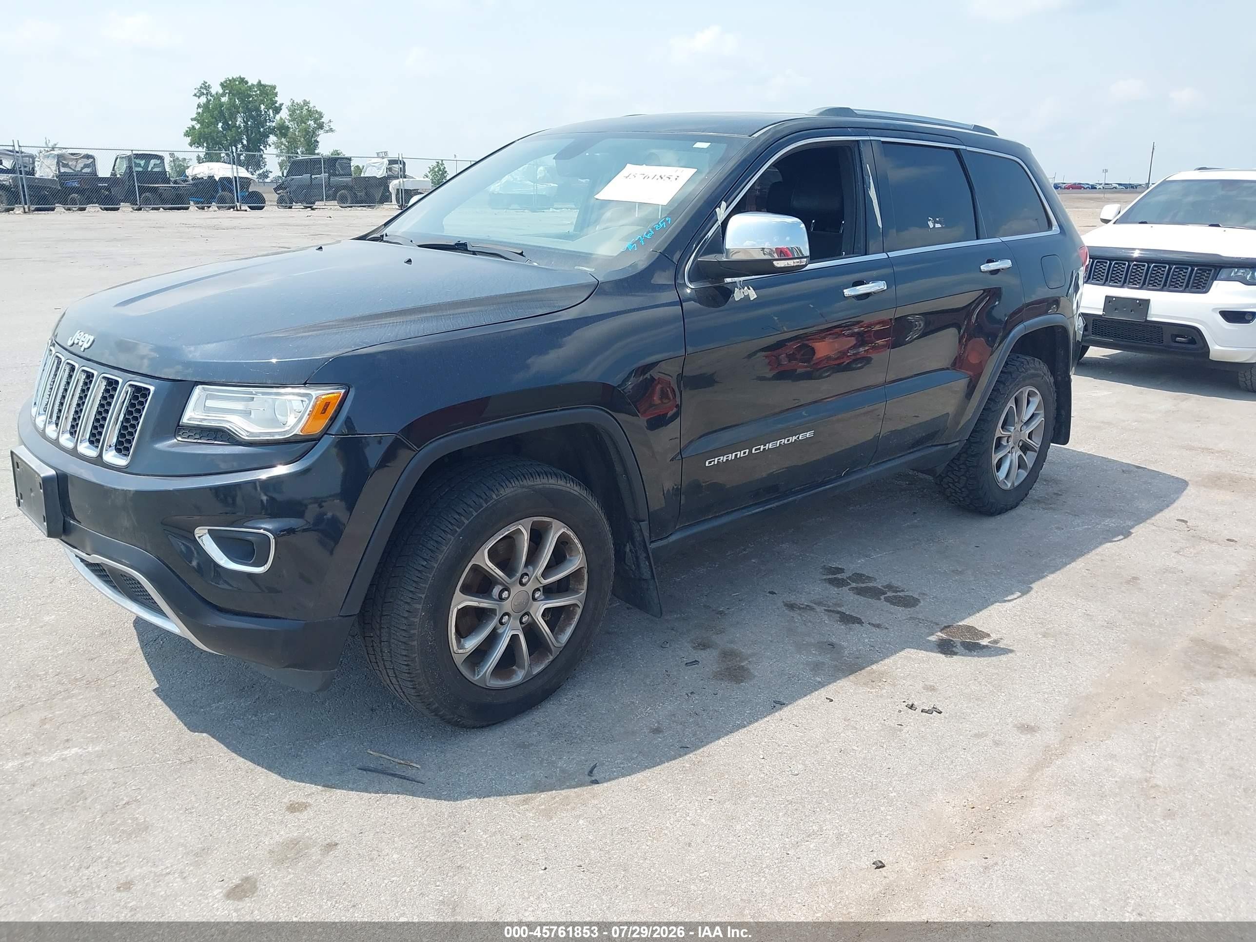 2014 Jeep Grand Cherokee Limited Black vin: 1C4RJEBG7EC270814