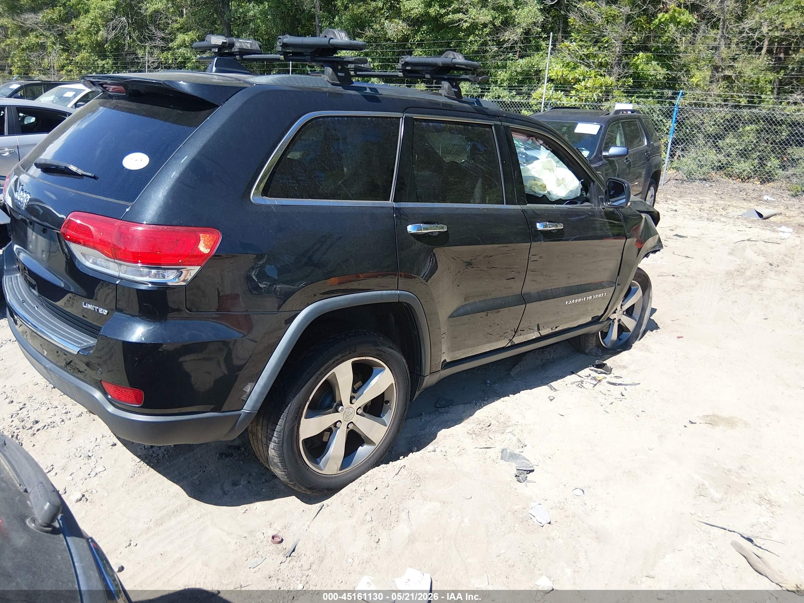 2014 Jeep Grand Cherokee Limited Black vin: 1C4RJEBG7EC393982