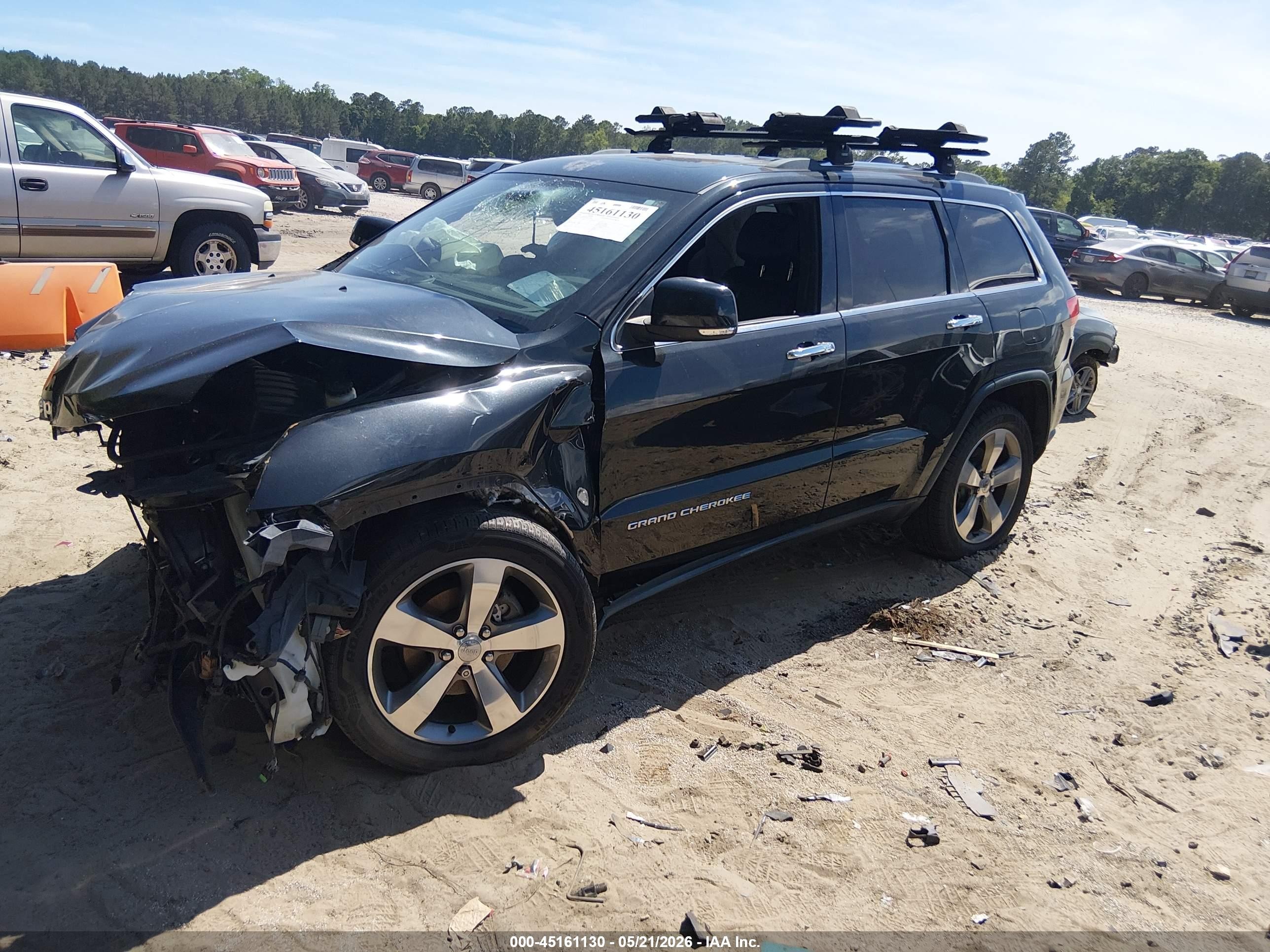2014 Jeep Grand Cherokee Limited Black vin: 1C4RJEBG7EC393982