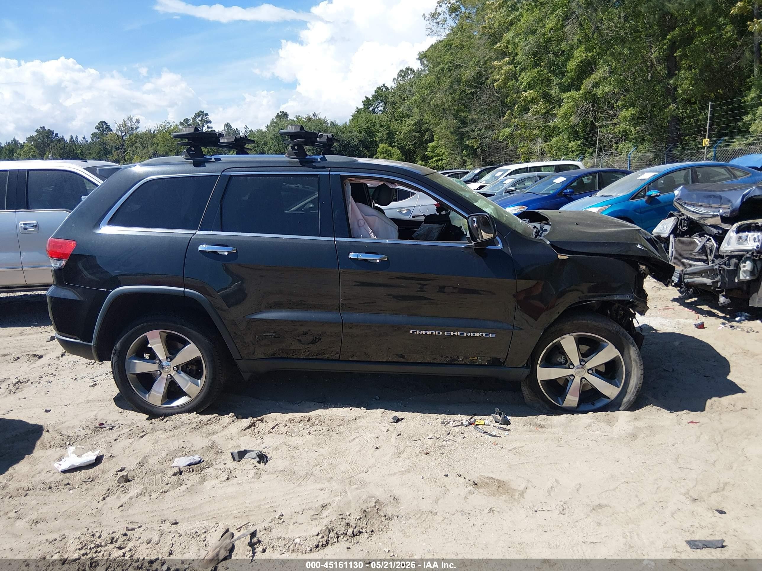 2014 Jeep Grand Cherokee Limited Black vin: 1C4RJEBG7EC393982