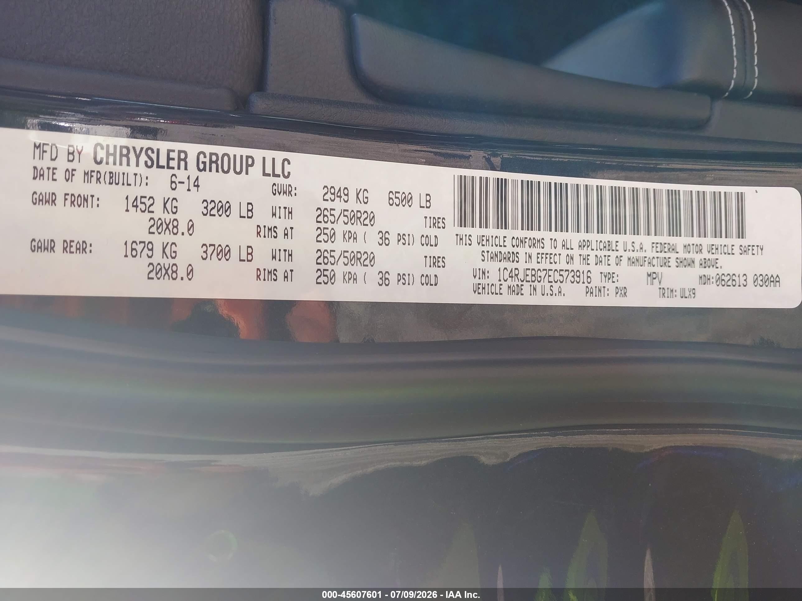 2014 Jeep Grand Cherokee Limited Черный vin: 1C4RJEBG7EC573916