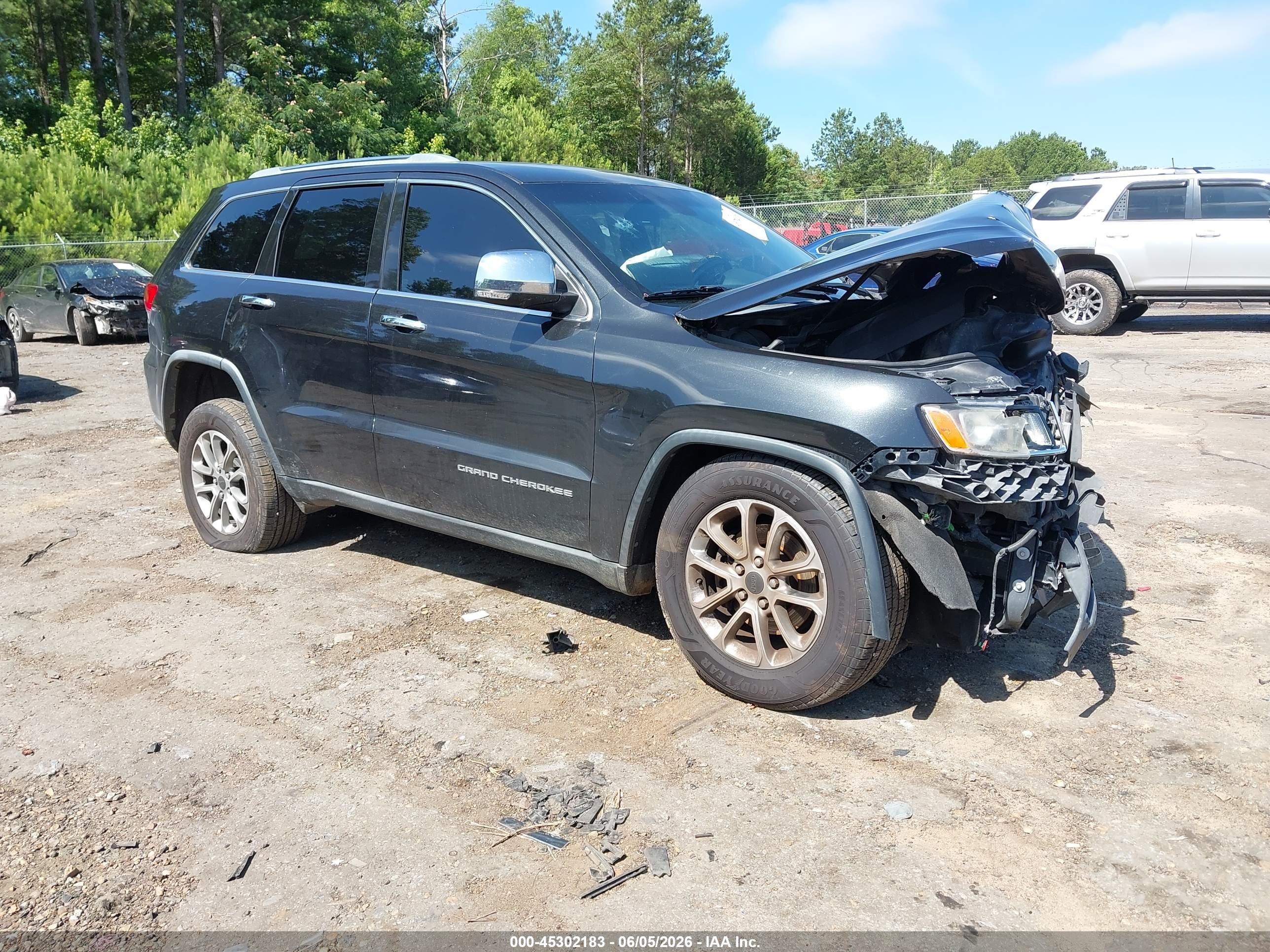 2015 Jeep Grand Cherokee Limited Black vin: 1C4RJEBG7FC162100