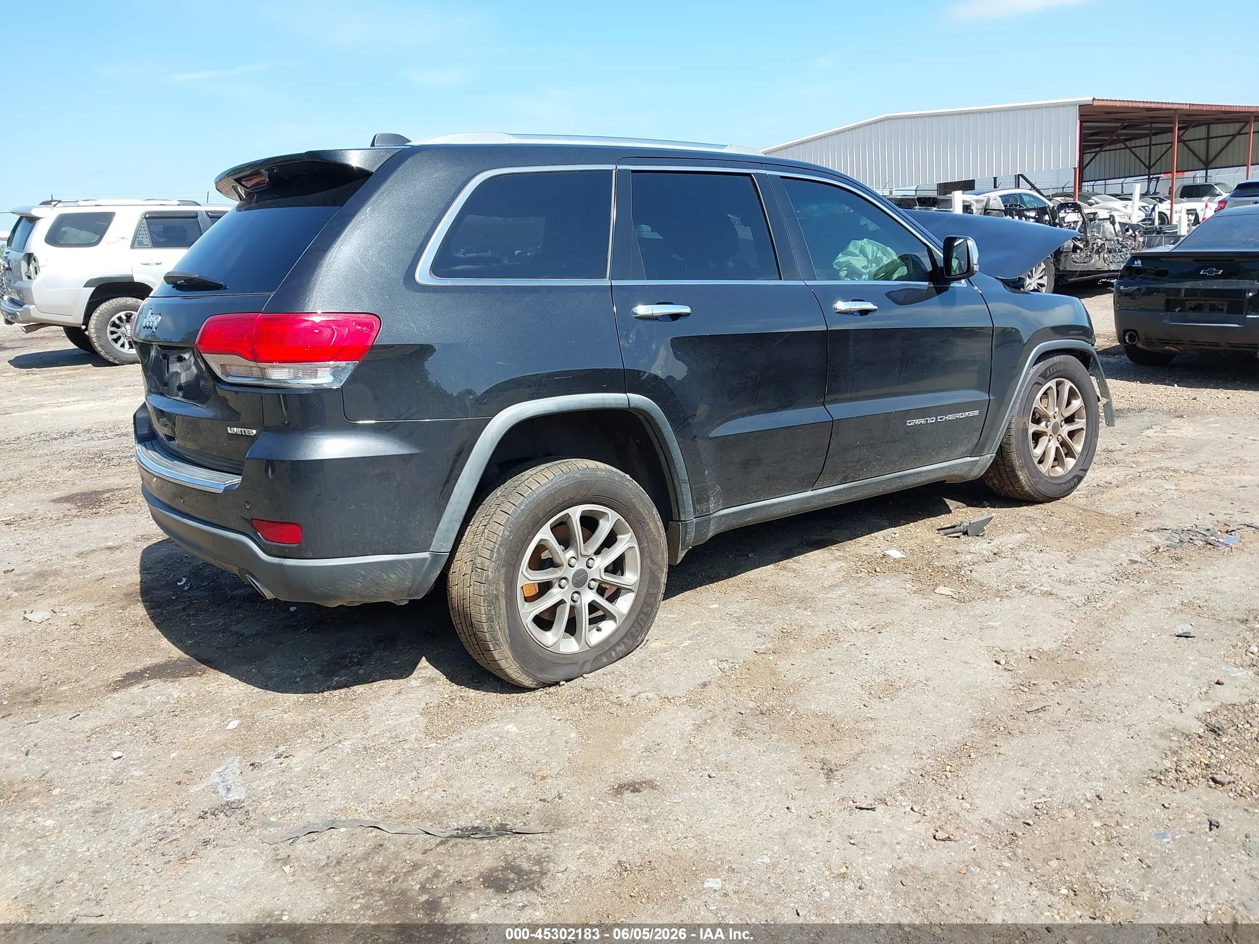 2015 Jeep Grand Cherokee Limited Black vin: 1C4RJEBG7FC162100