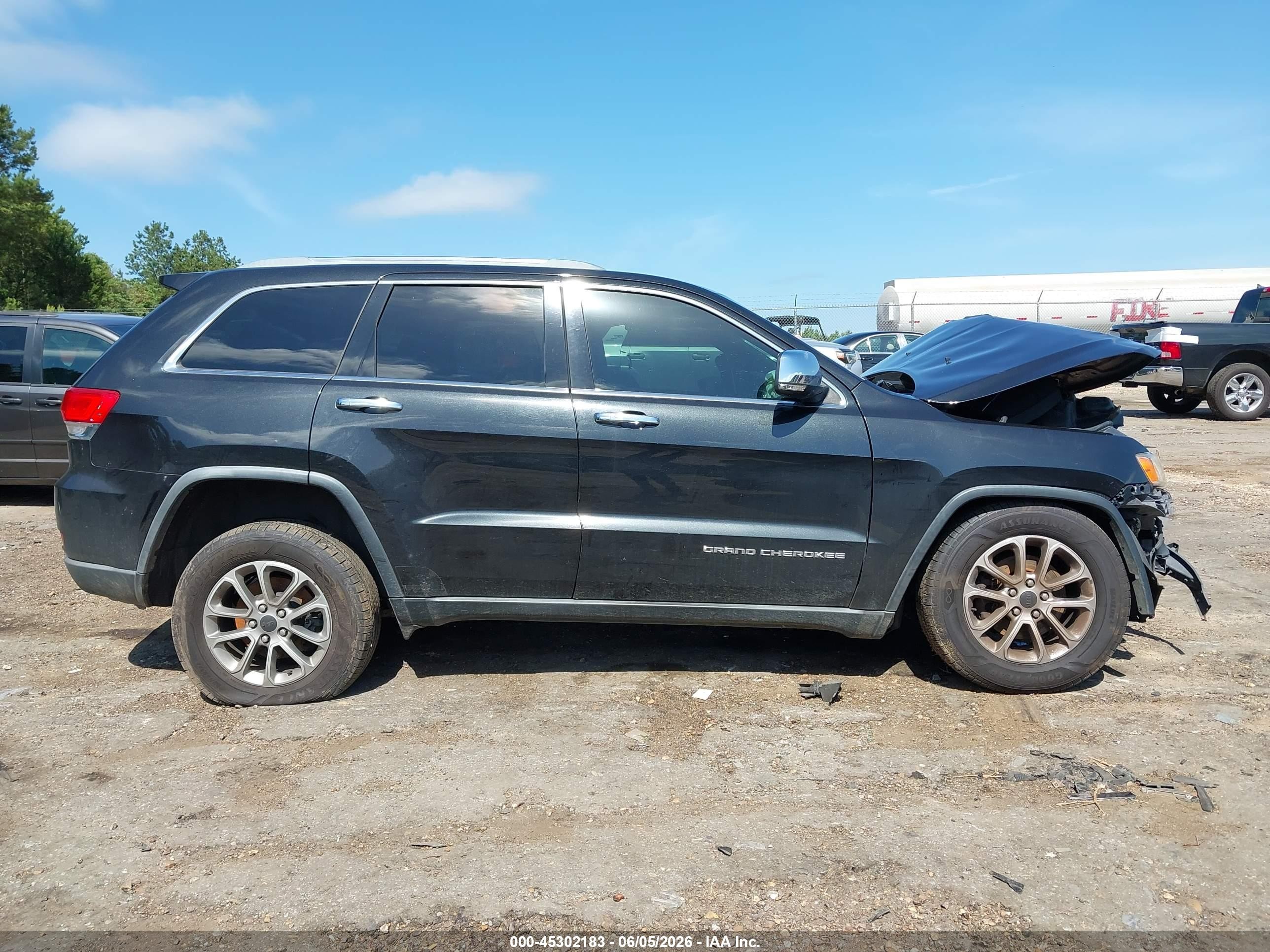 2015 Jeep Grand Cherokee Limited Black vin: 1C4RJEBG7FC162100