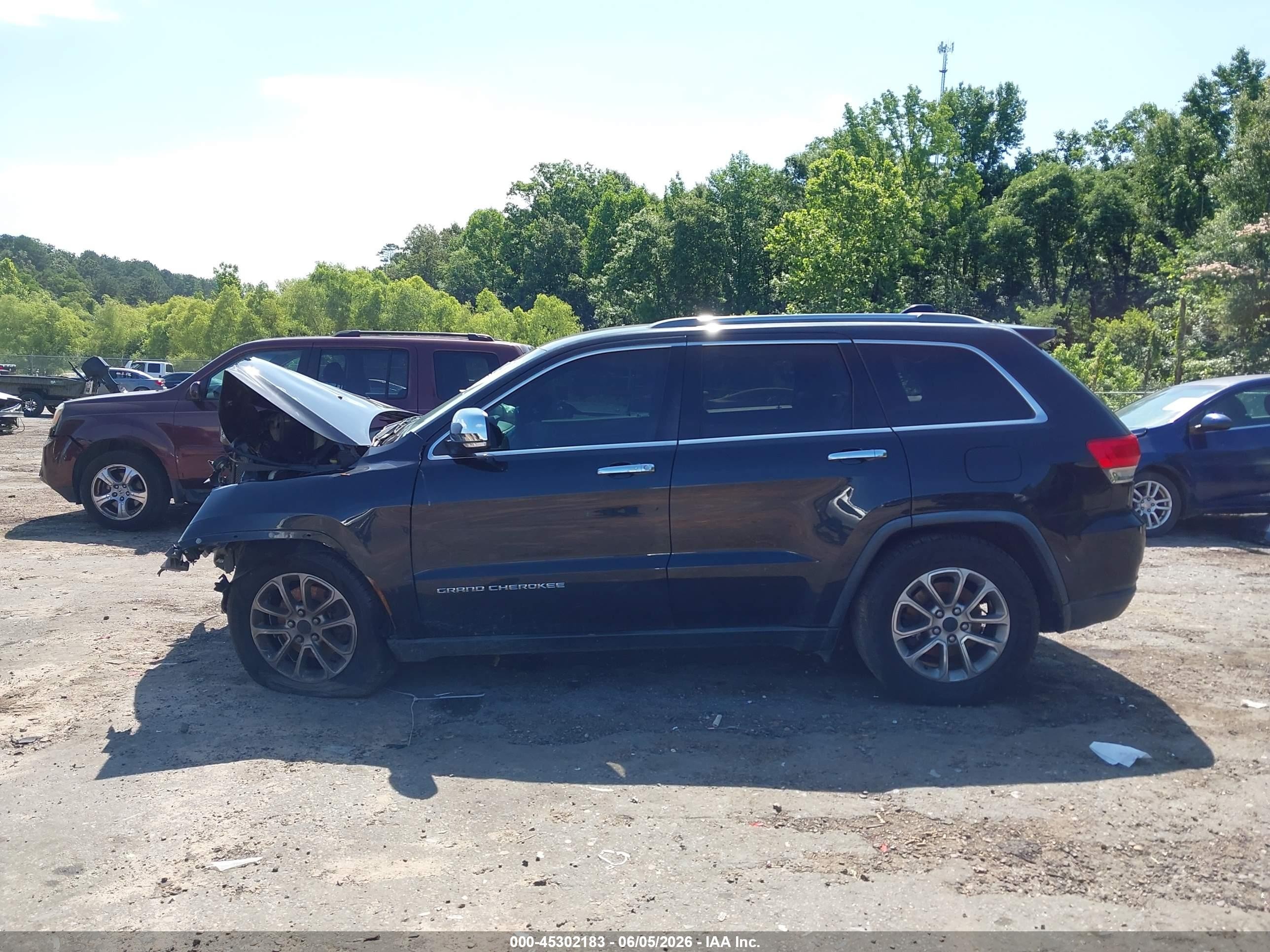 2015 Jeep Grand Cherokee Limited Black vin: 1C4RJEBG7FC162100