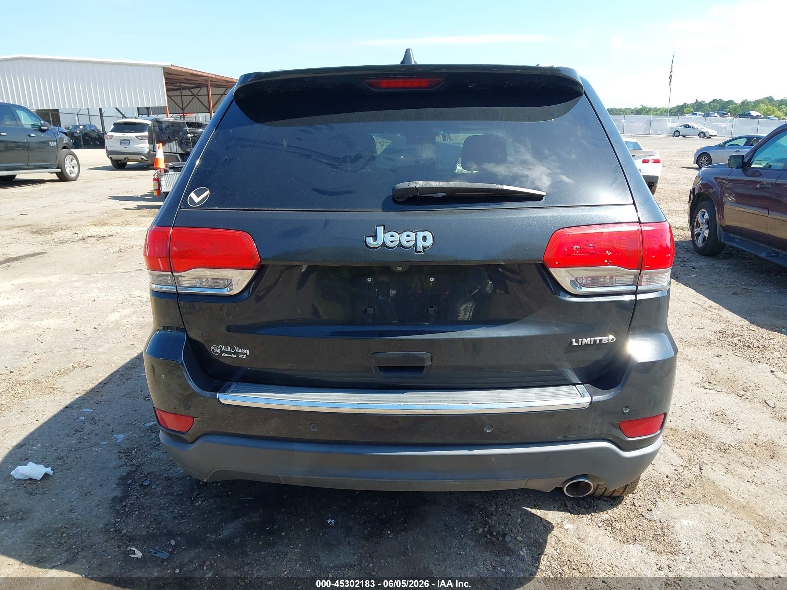 2015 Jeep Grand Cherokee Limited Black vin: 1C4RJEBG7FC162100