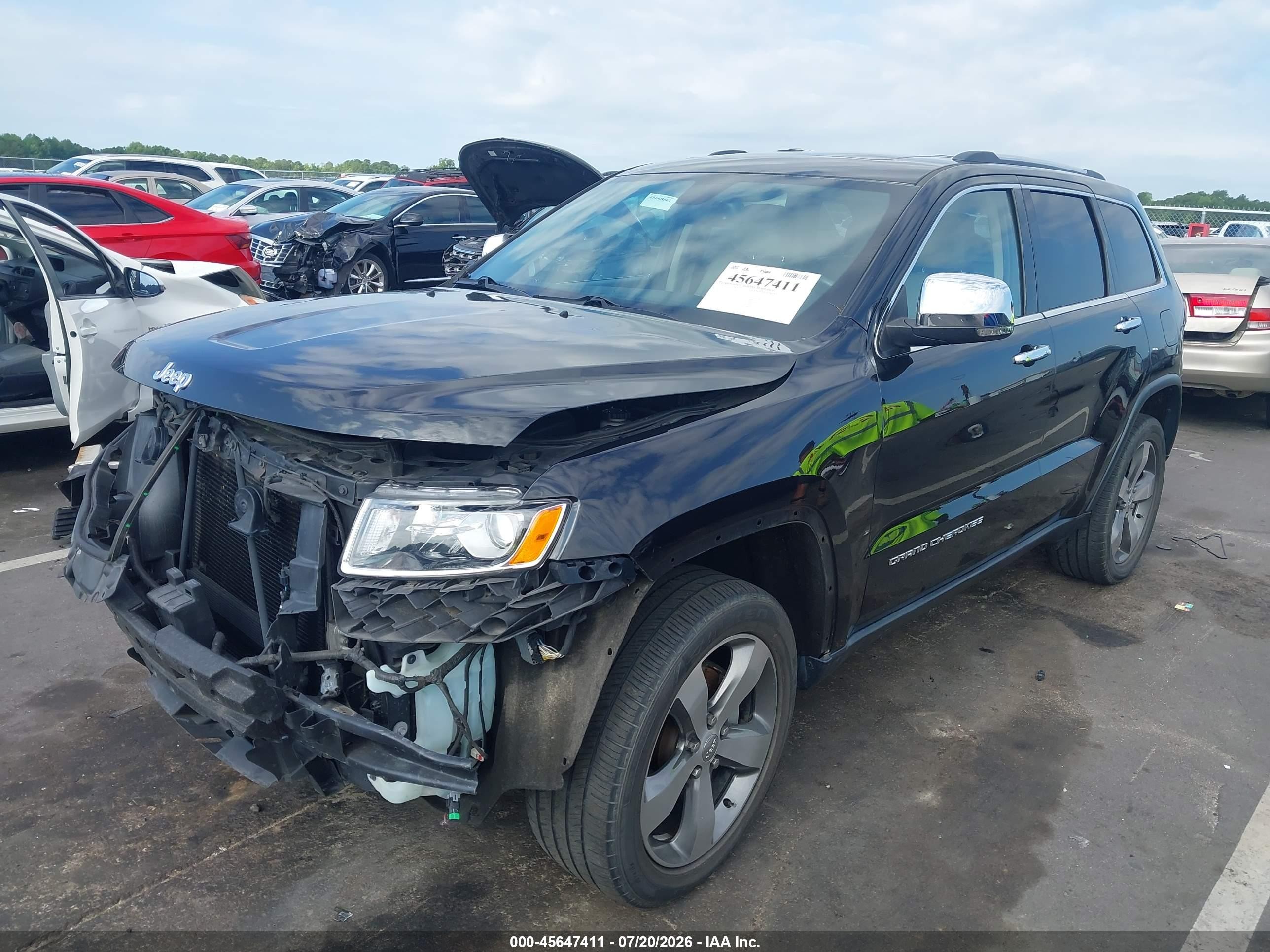 2015 Jeep Grand Cherokee Limited Black vin: 1C4RJEBG7FC174926