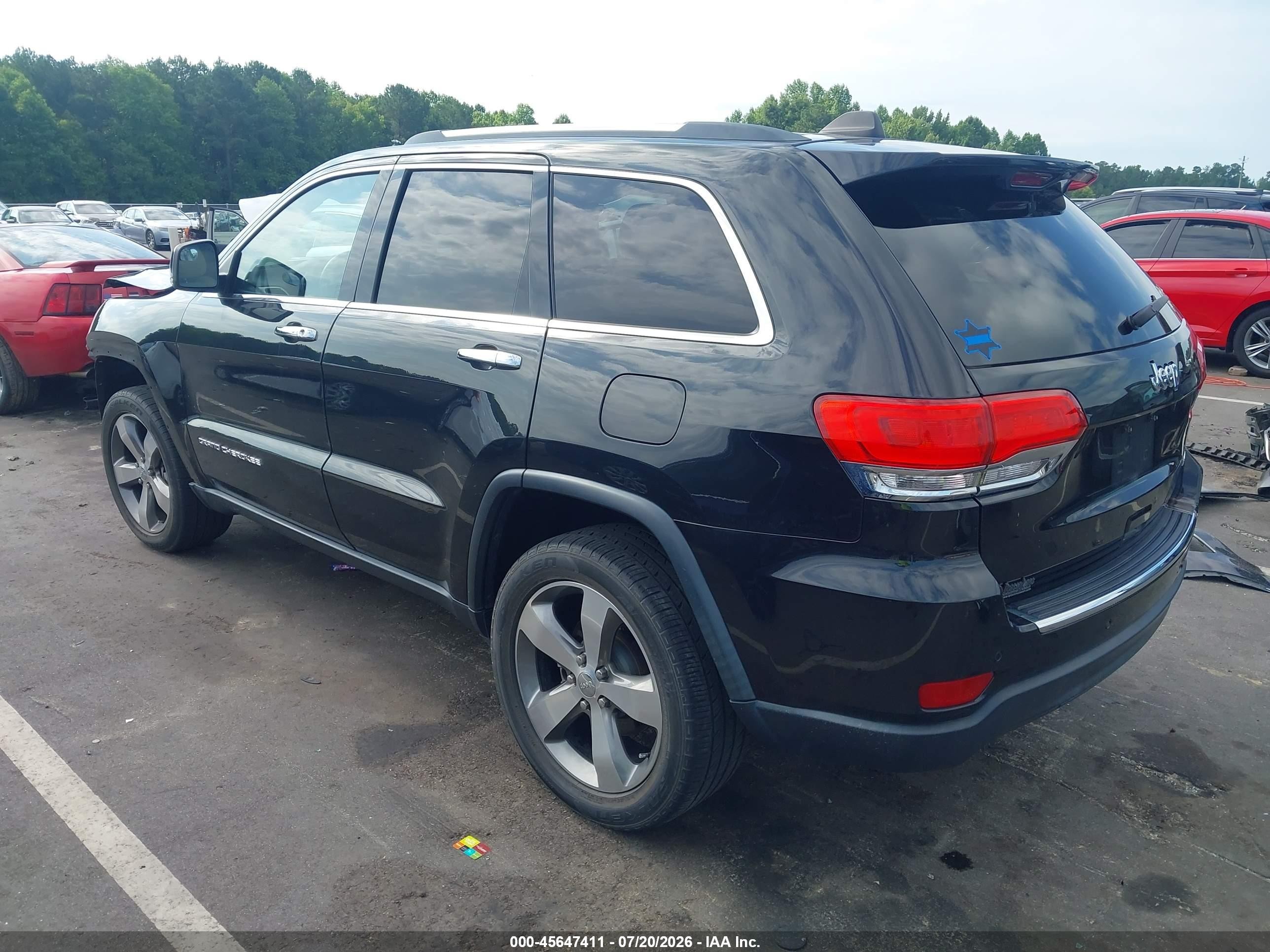 2015 Jeep Grand Cherokee Limited Black vin: 1C4RJEBG7FC174926