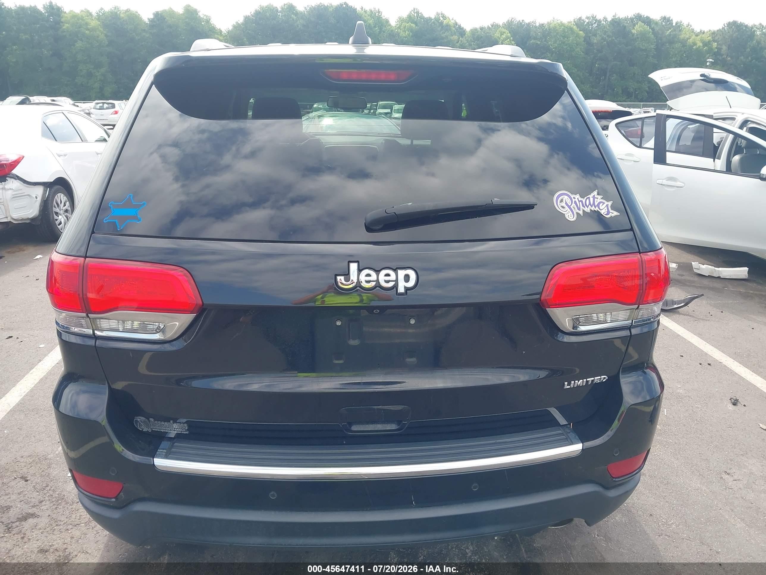 2015 Jeep Grand Cherokee Limited Black vin: 1C4RJEBG7FC174926