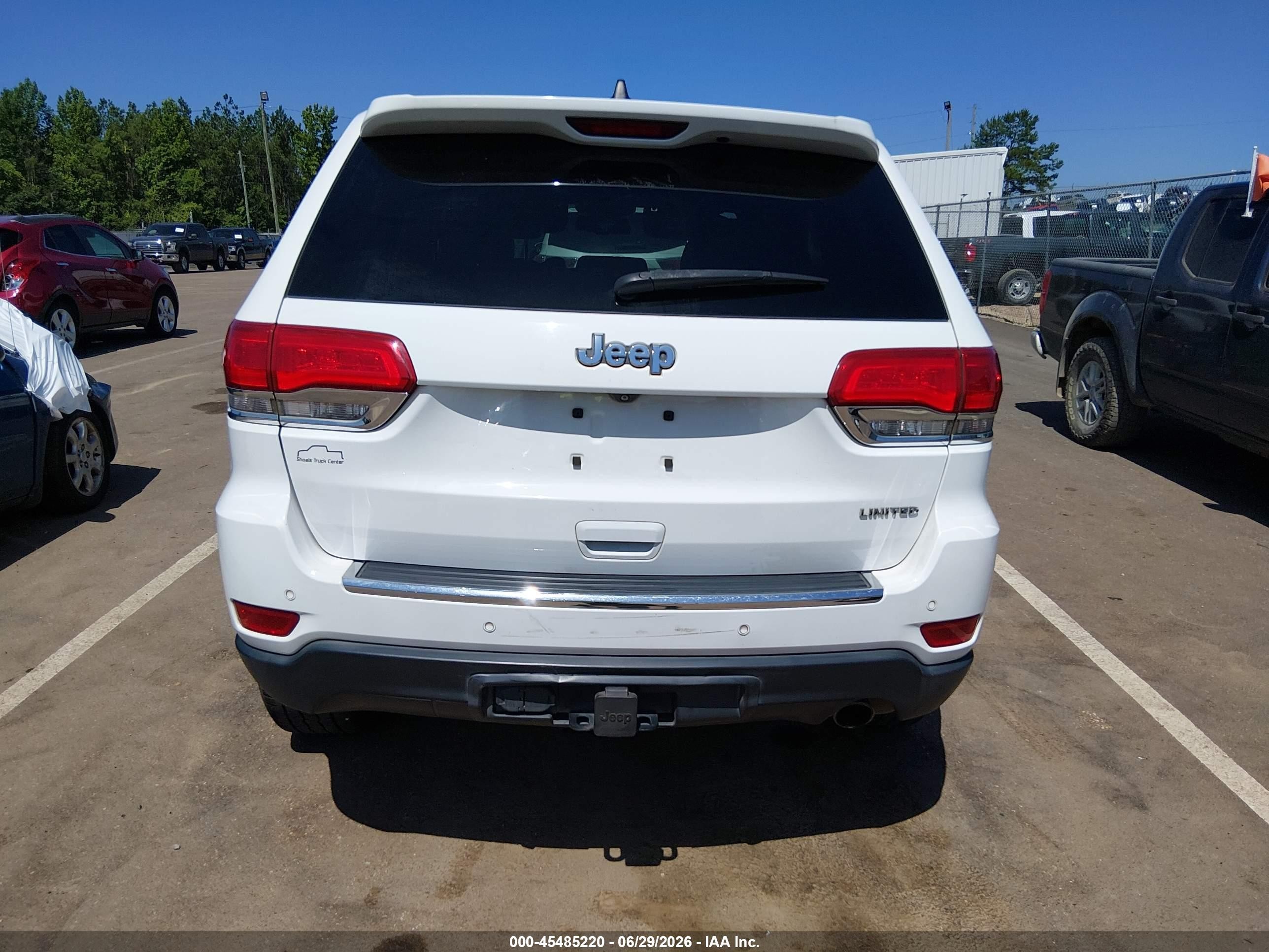 2015 Jeep Grand Cherokee Limited White vin: 1C4RJEBG7FC647062
