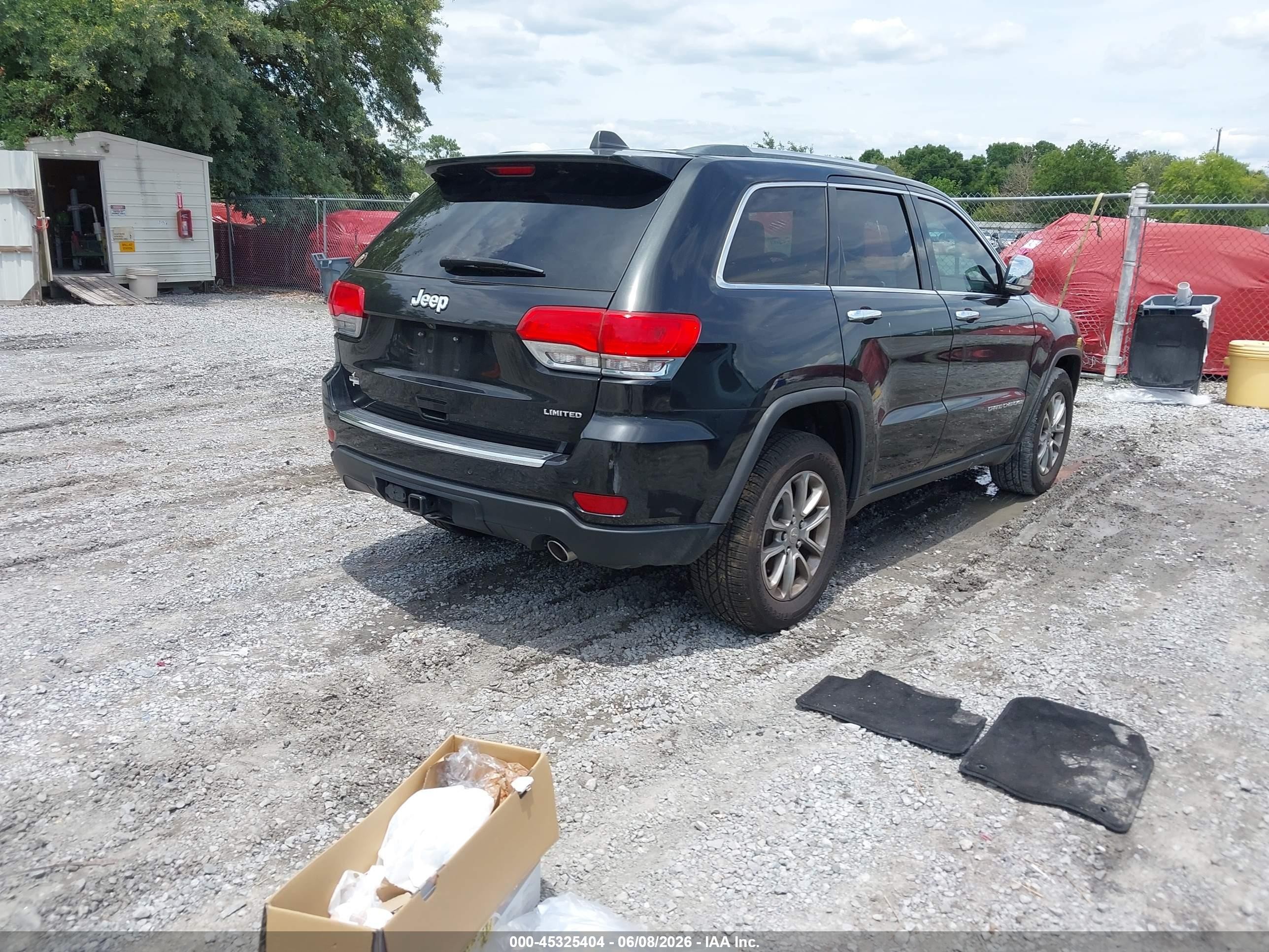 2015 Jeep Grand Cherokee Limited Black vin: 1C4RJEBG7FC749607