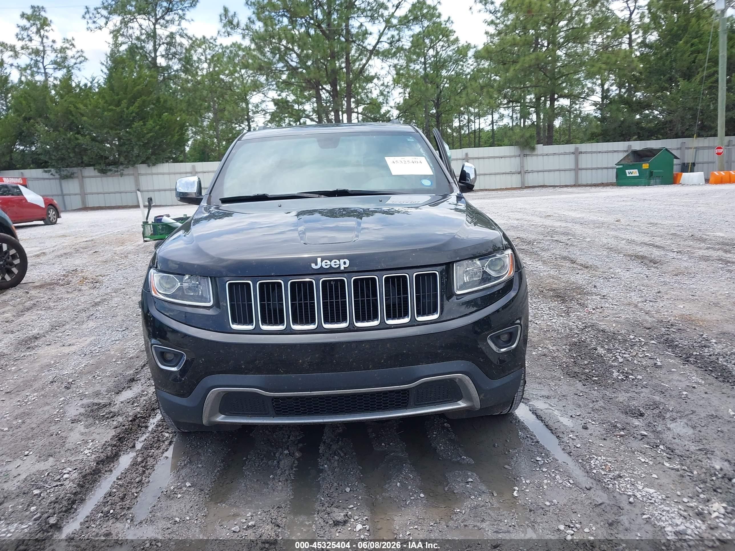 2015 Jeep Grand Cherokee Limited Black vin: 1C4RJEBG7FC749607