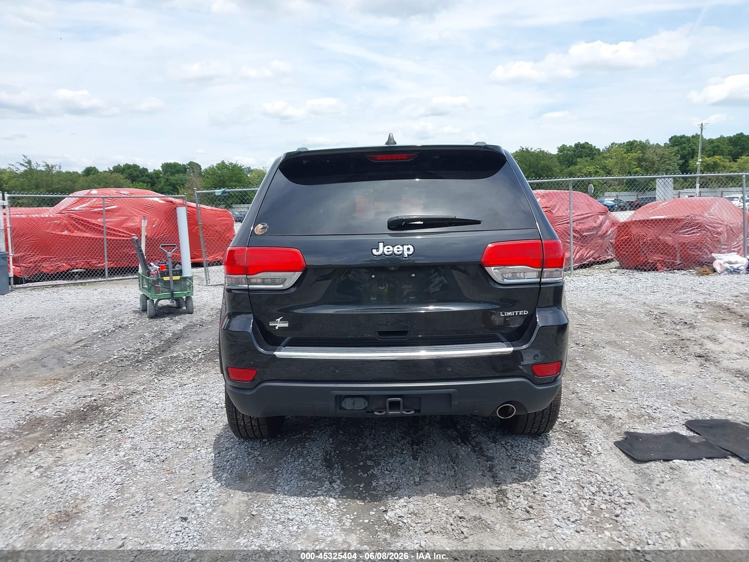 2015 Jeep Grand Cherokee Limited Black vin: 1C4RJEBG7FC749607