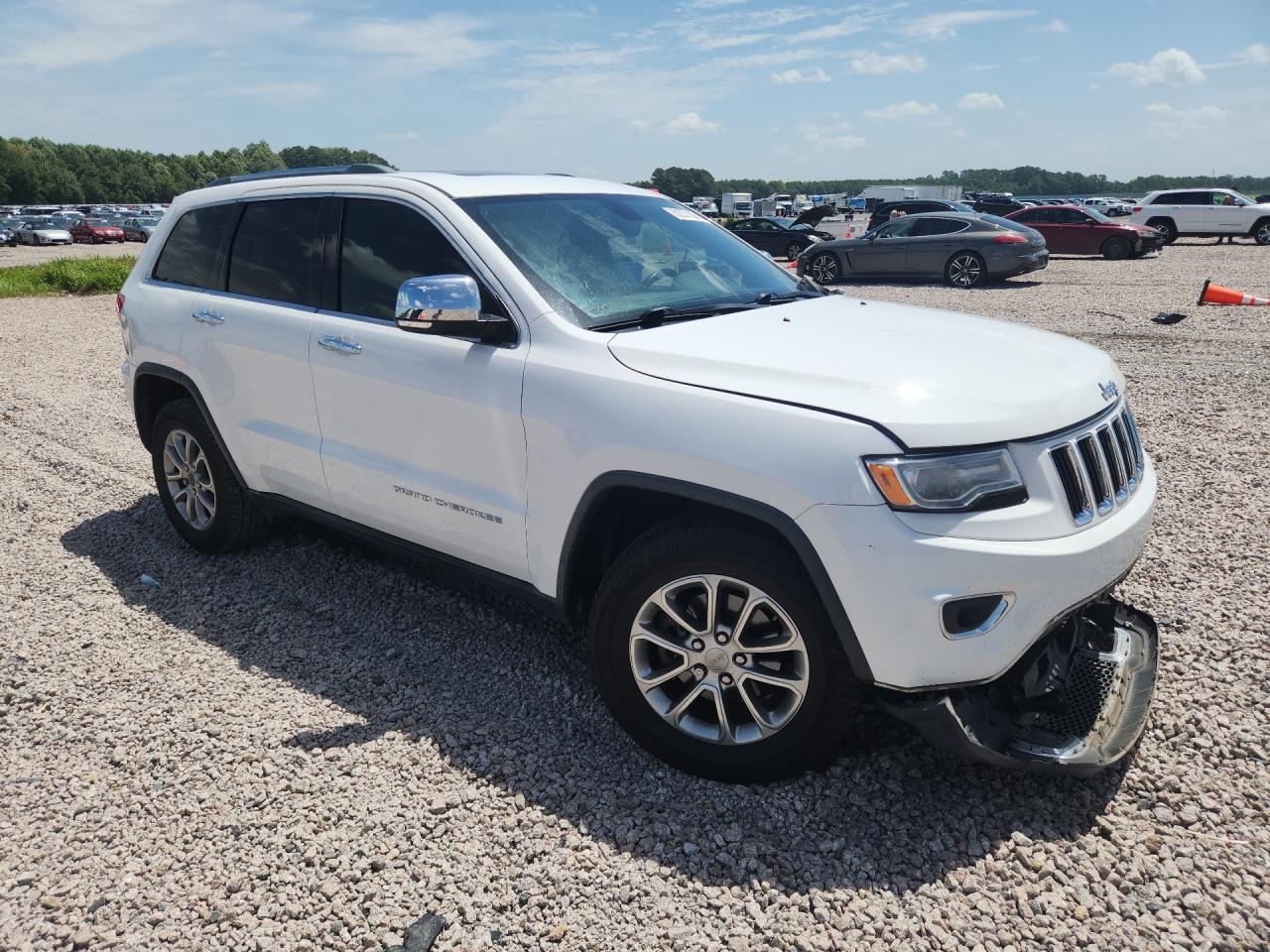 2015 Jeep Grand Cherokee Limited White vin: 1C4RJEBG7FC808252