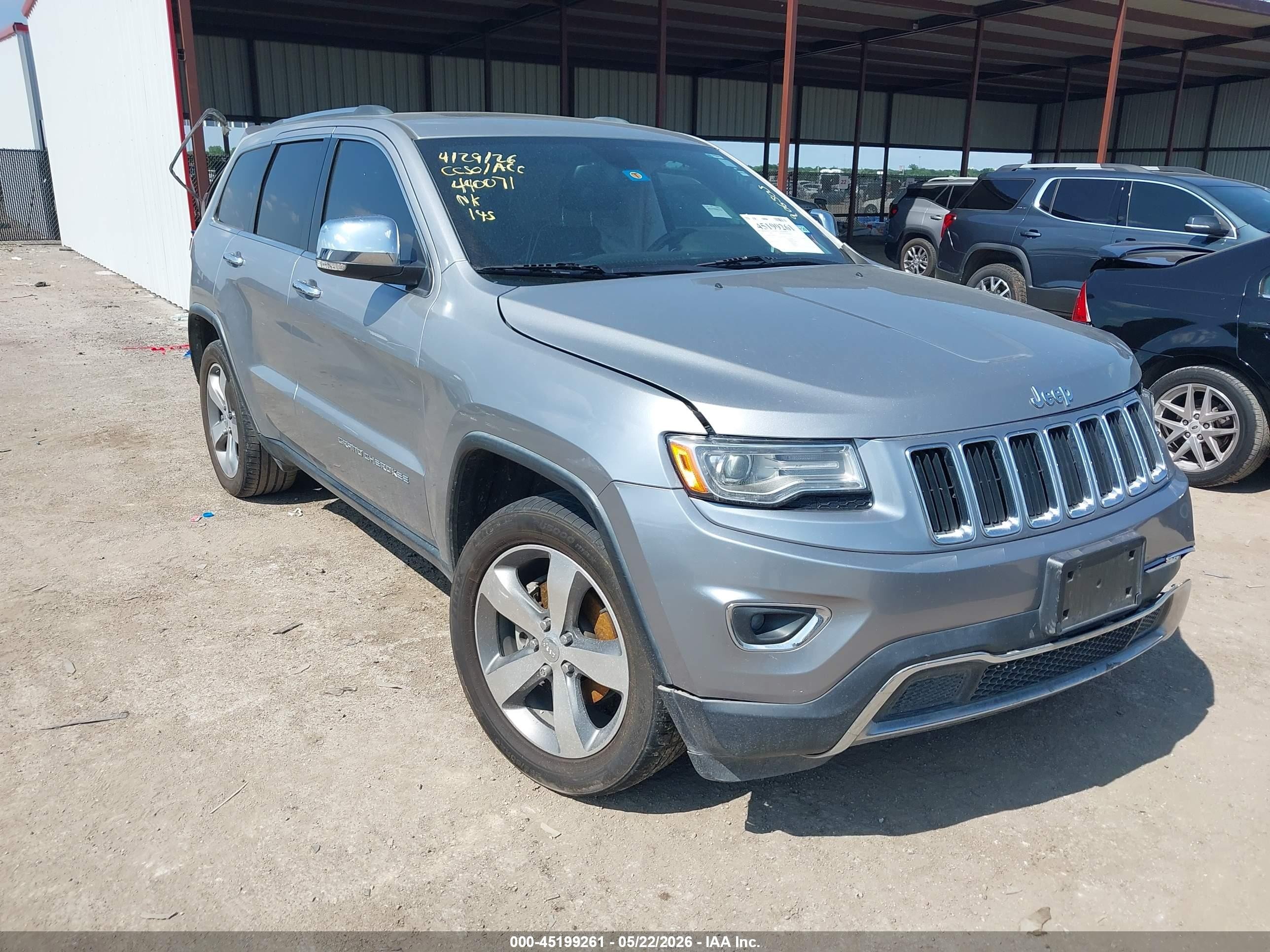 2015 Jeep Grand Cherokee Limited Серебряный vin: 1C4RJEBG7FC906505