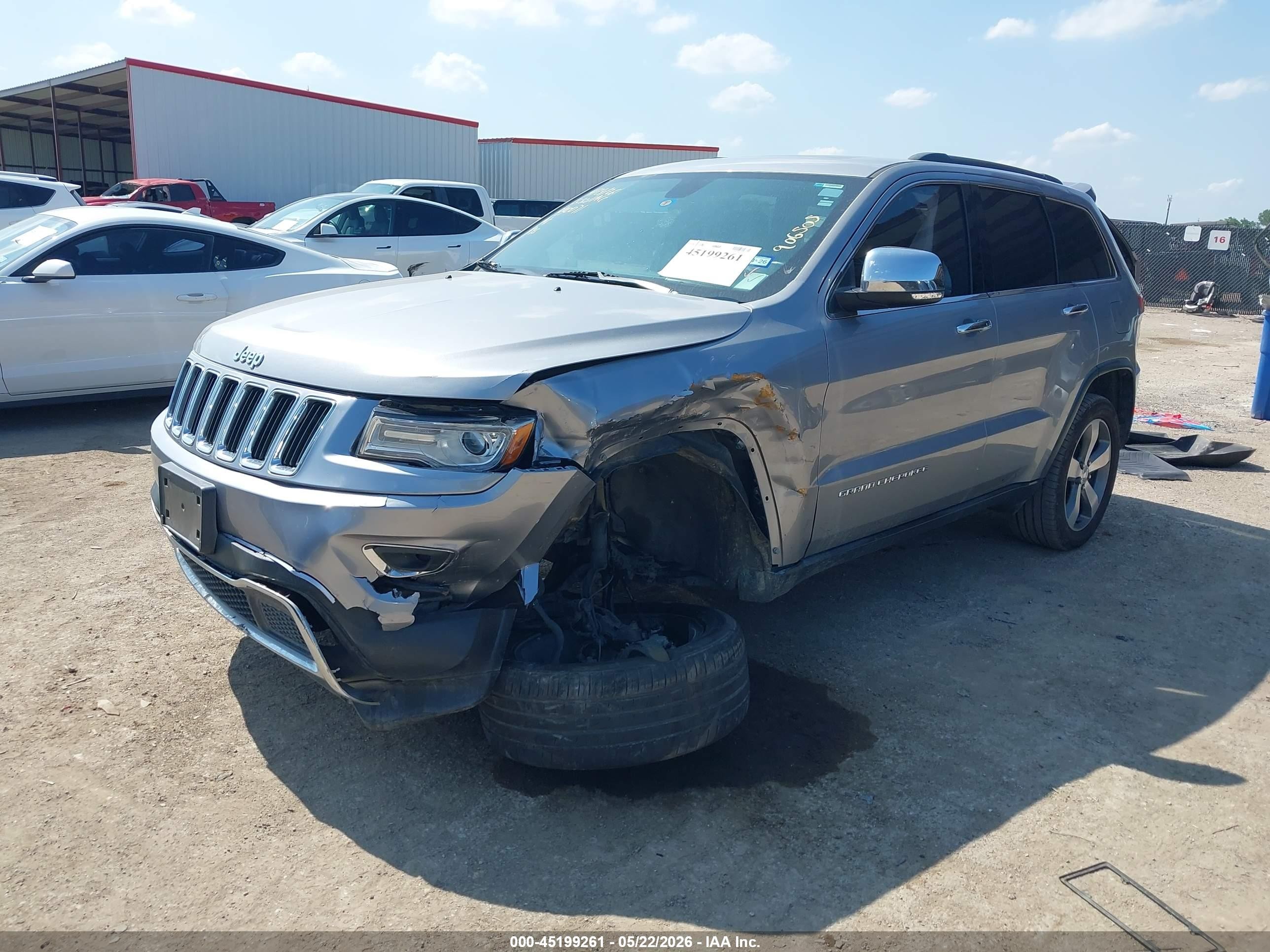 2015 Jeep Grand Cherokee Limited Серебряный vin: 1C4RJEBG7FC906505
