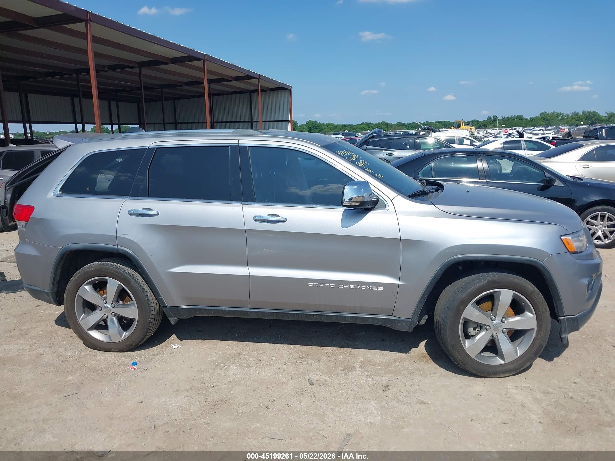 2015 Jeep Grand Cherokee Limited Серебряный vin: 1C4RJEBG7FC906505