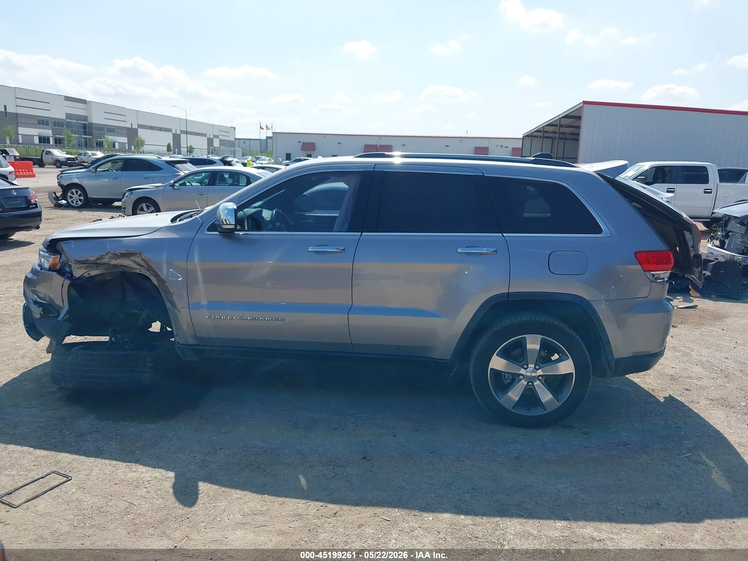 2015 Jeep Grand Cherokee Limited Серебряный vin: 1C4RJEBG7FC906505