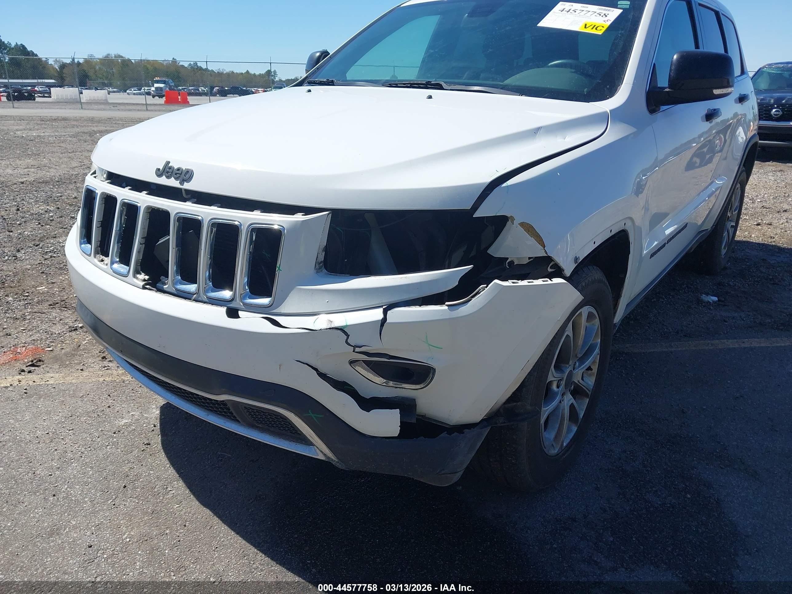 2015 Jeep Grand Cherokee Limited White vin: 1C4RJEBG7FC936135
