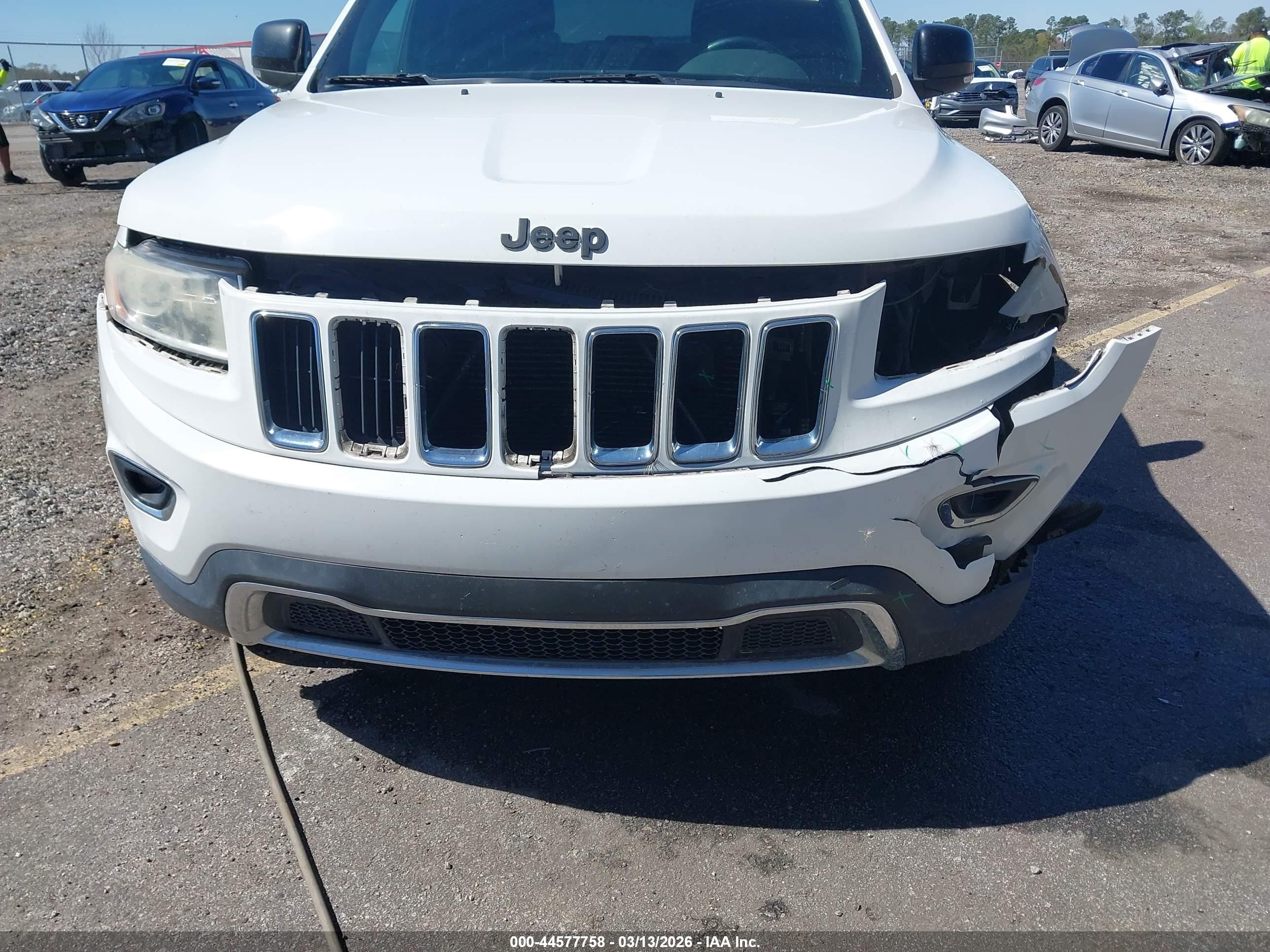 2015 Jeep Grand Cherokee Limited White vin: 1C4RJEBG7FC936135