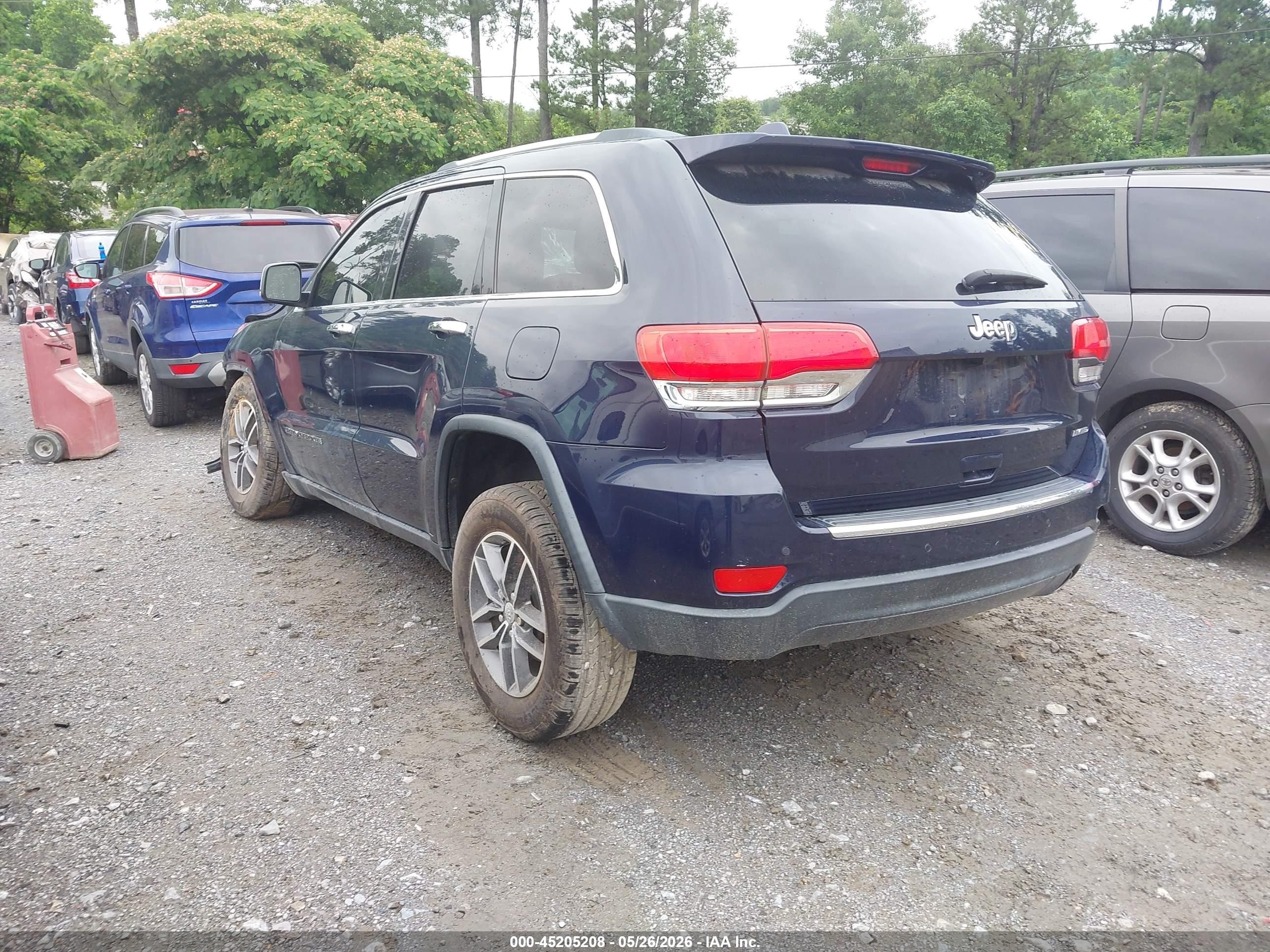 2017 Jeep Grand Cherokee Limited 4x2 Dark Blue vin: 1C4RJEBG7HC804429