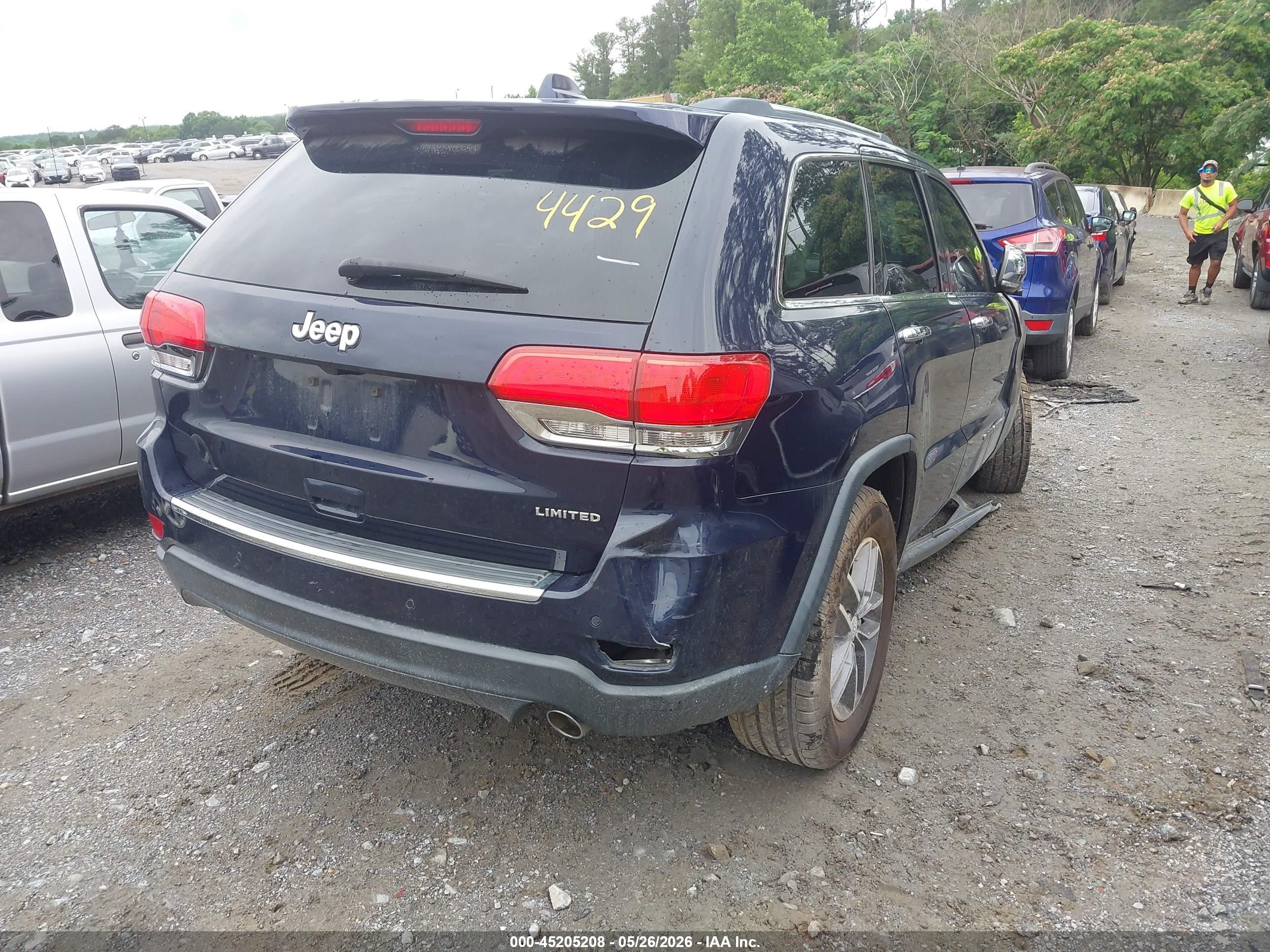 2017 Jeep Grand Cherokee Limited 4x2 Dark Blue vin: 1C4RJEBG7HC804429