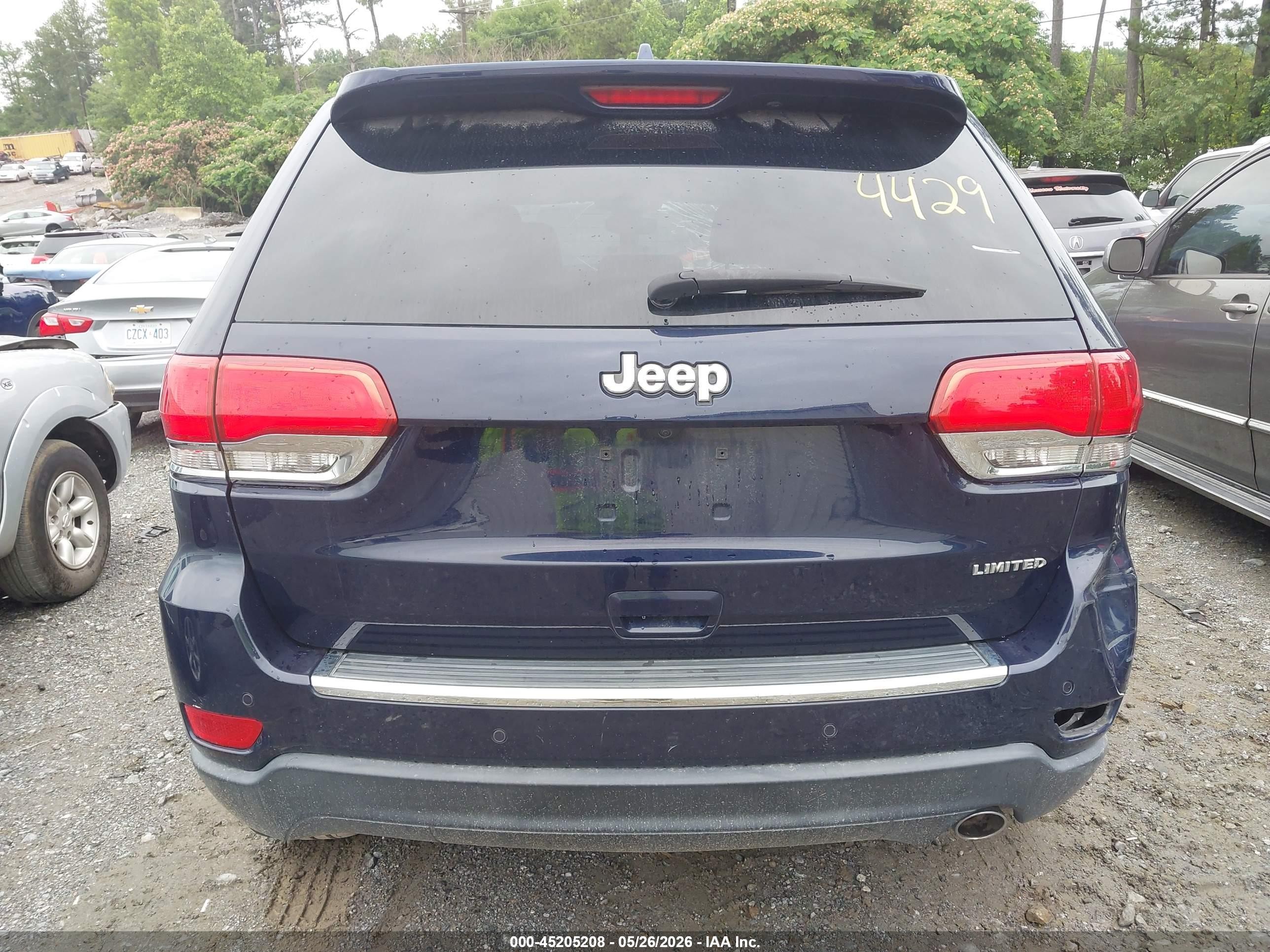2017 Jeep Grand Cherokee Limited 4x2 Dark Blue vin: 1C4RJEBG7HC804429