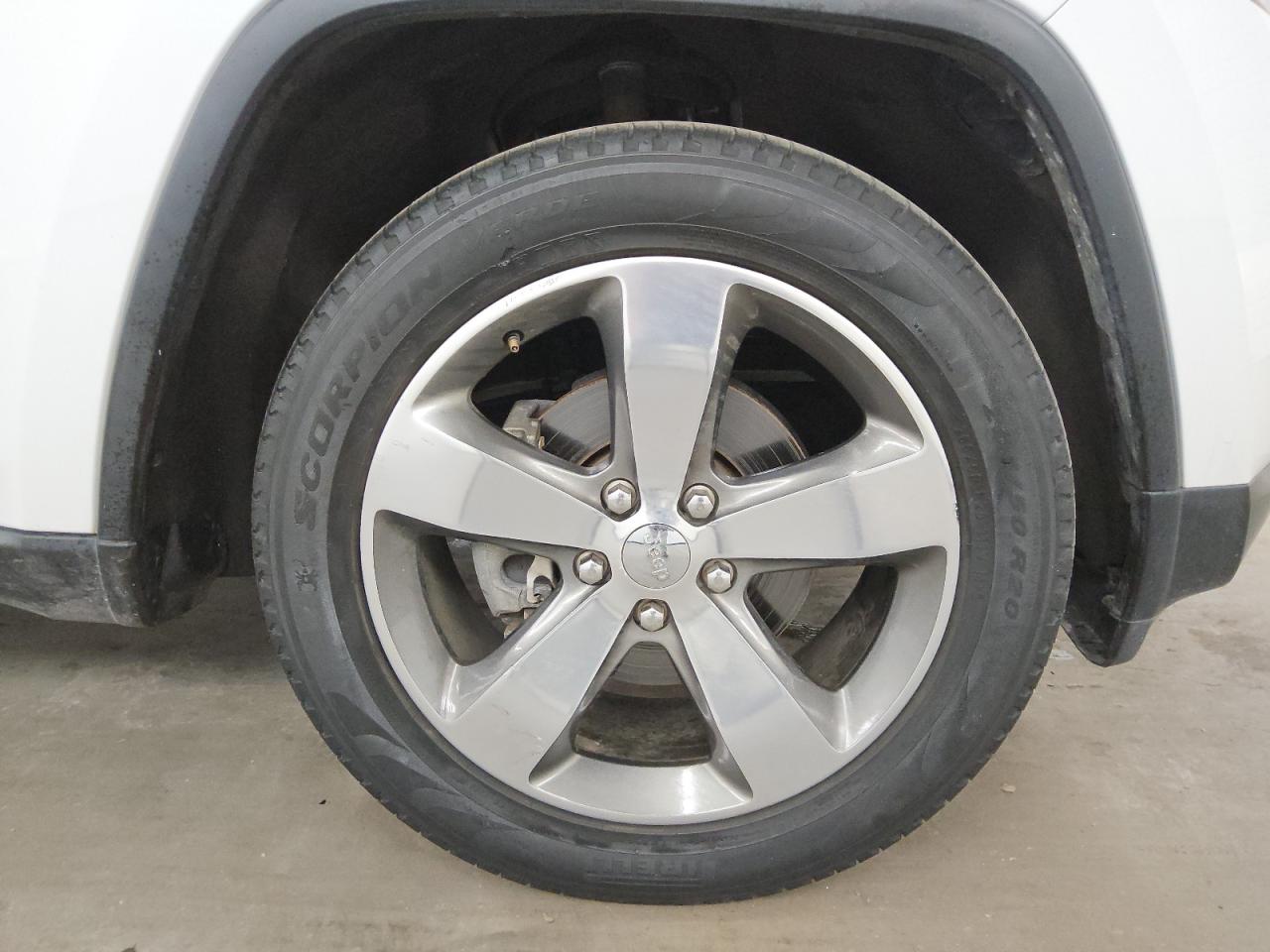 2014 Jeep Grand Cherokee Limited White vin: 1C4RJEBG8EC276542 Damage: Right Front Wheel, Curb Rash, 1 To 2 Inches