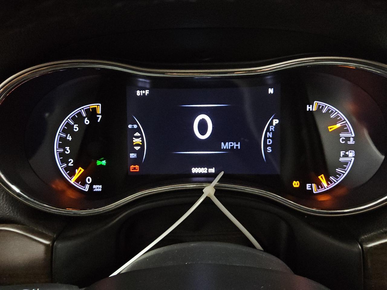 2014 Jeep Grand Cherokee Limited White vin: 1C4RJEBG8EC276542 Damage: Warning Light - Electrical, On, Unacceptable