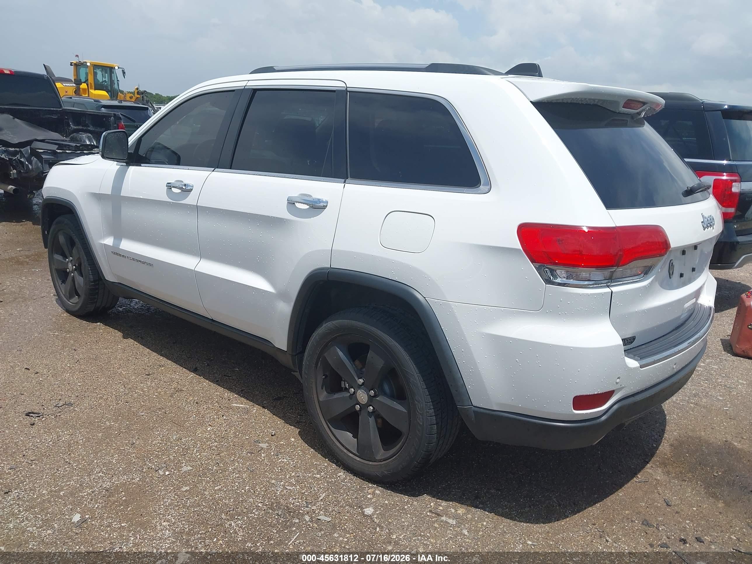 2014 Jeep Grand Cherokee Limited White vin: 1C4RJEBG8EC374003
