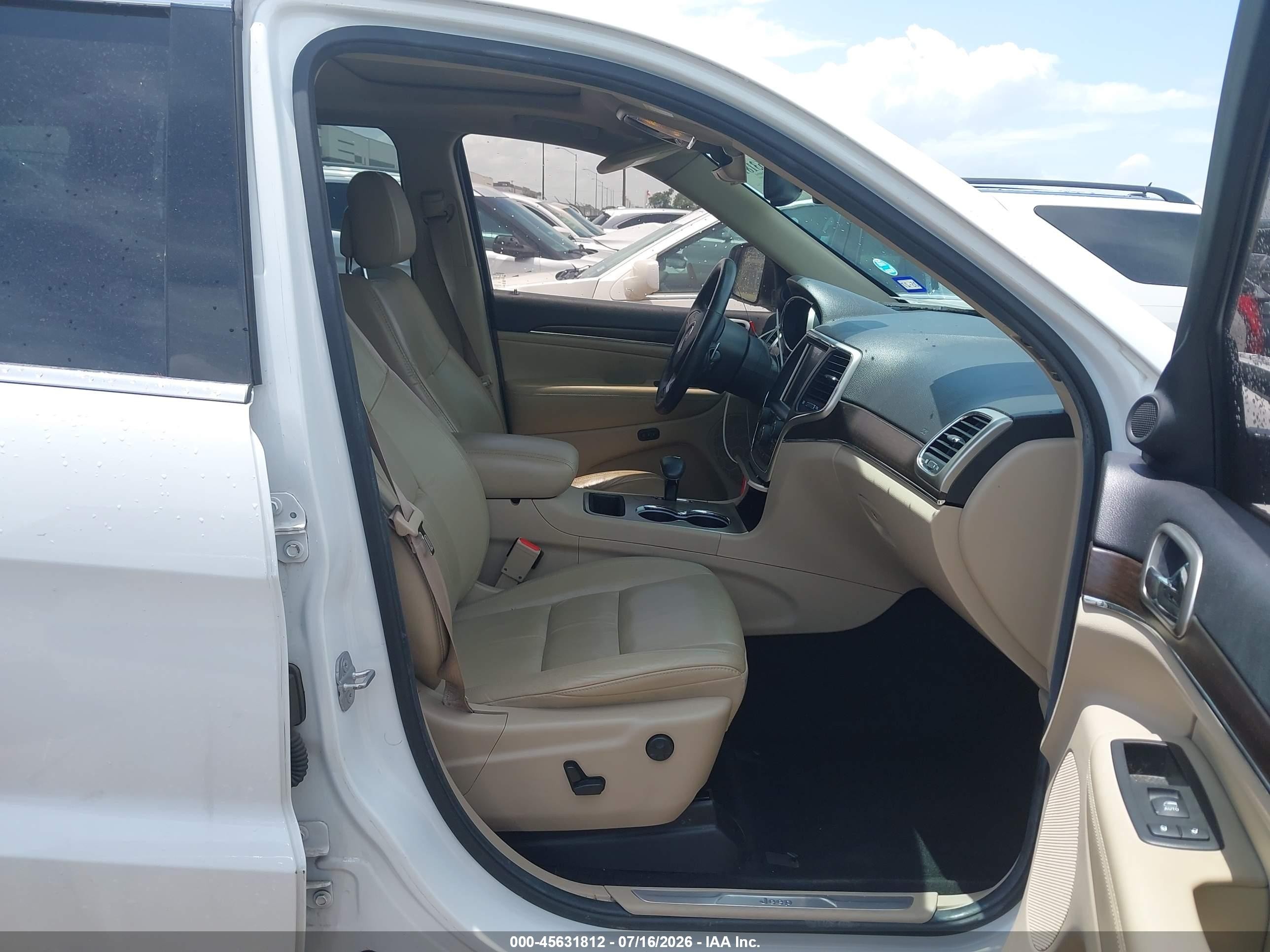 2014 Jeep Grand Cherokee Limited White vin: 1C4RJEBG8EC374003
