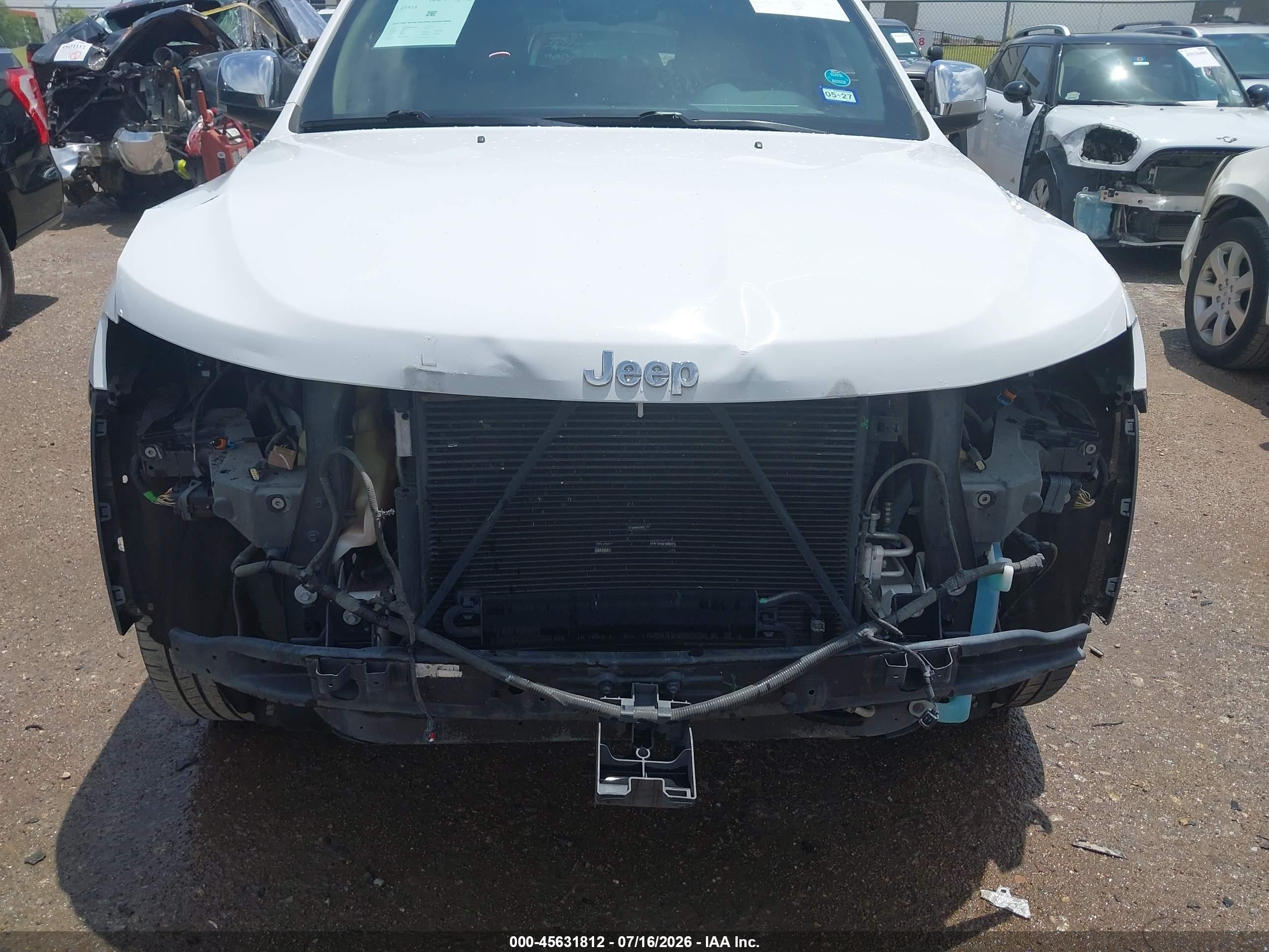 2014 Jeep Grand Cherokee Limited White vin: 1C4RJEBG8EC374003